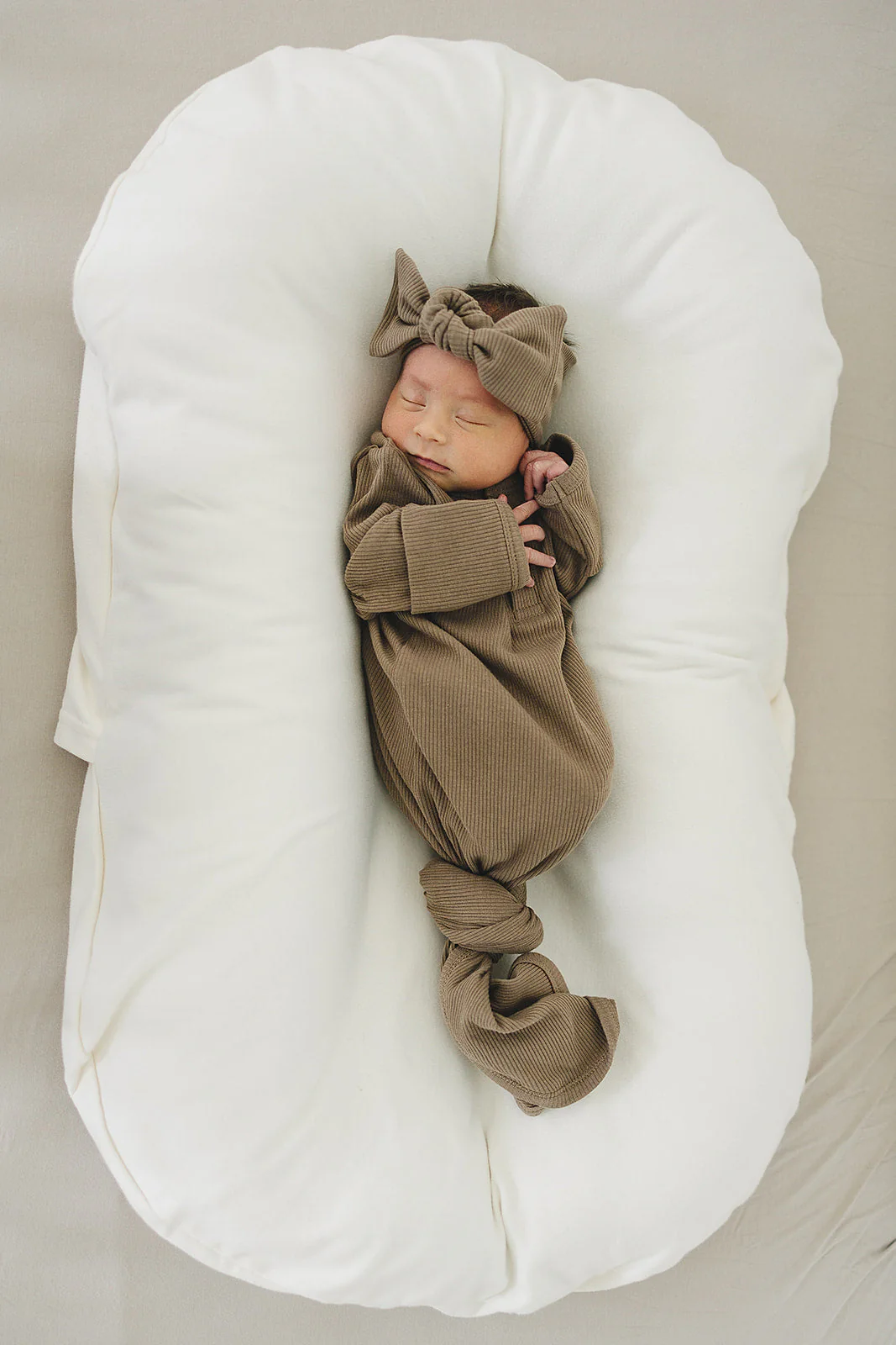 Cocoa Organic Cotton Ribbed Head Wrap - Image 2
