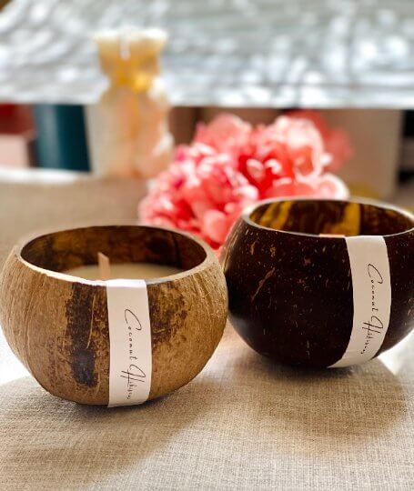 Coconut Wax Candle in Coconut Shell - Eco-Friendly and Sustainable Home Decor - Image 2