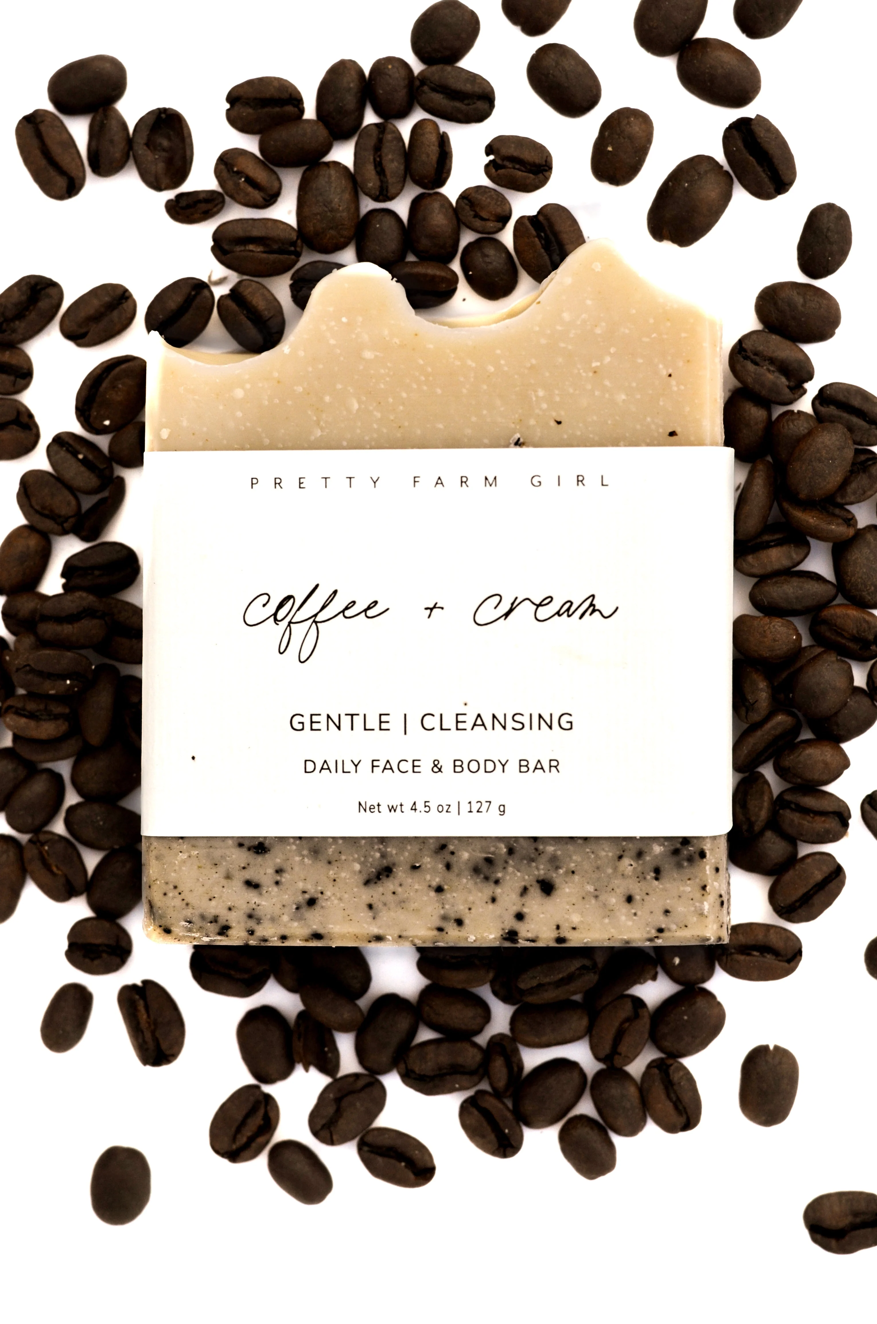Coffee + Cream Handmade Tallow and Goat Milk Soap Bar - Image 2