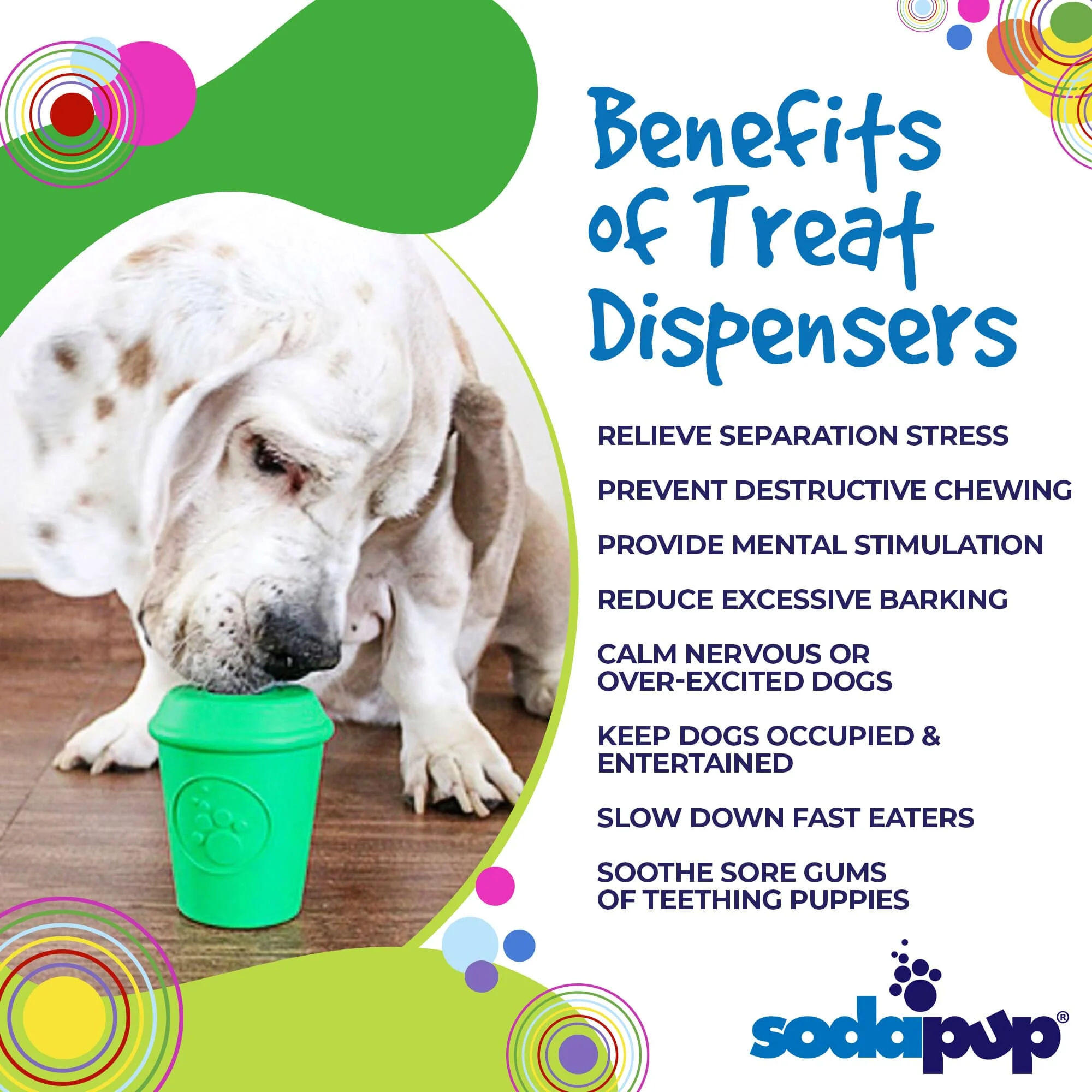 Coffee Cup Rubber Dog Chew Toy for Power Chewers | Treat Dispenser | USA Made - Image 3