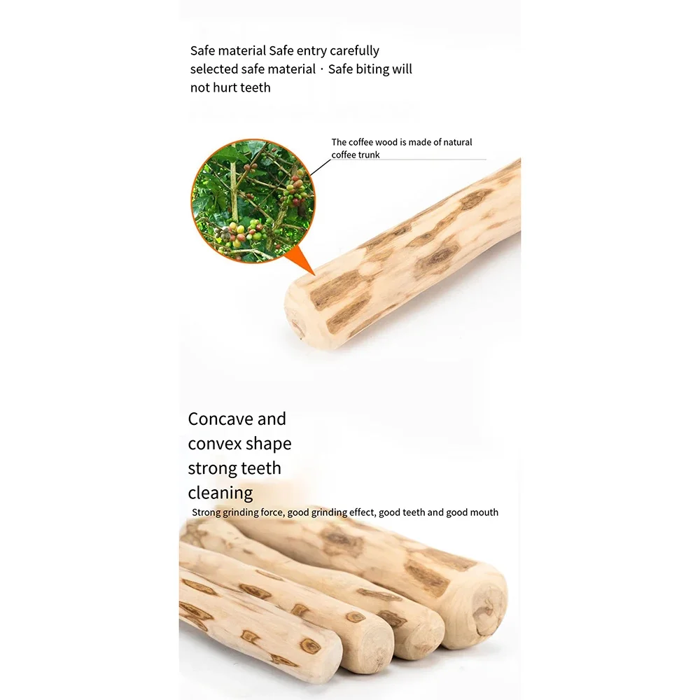 Coffee Wooden Dog Chew Stick – Tooth Pressure Relief Toy - Image 5