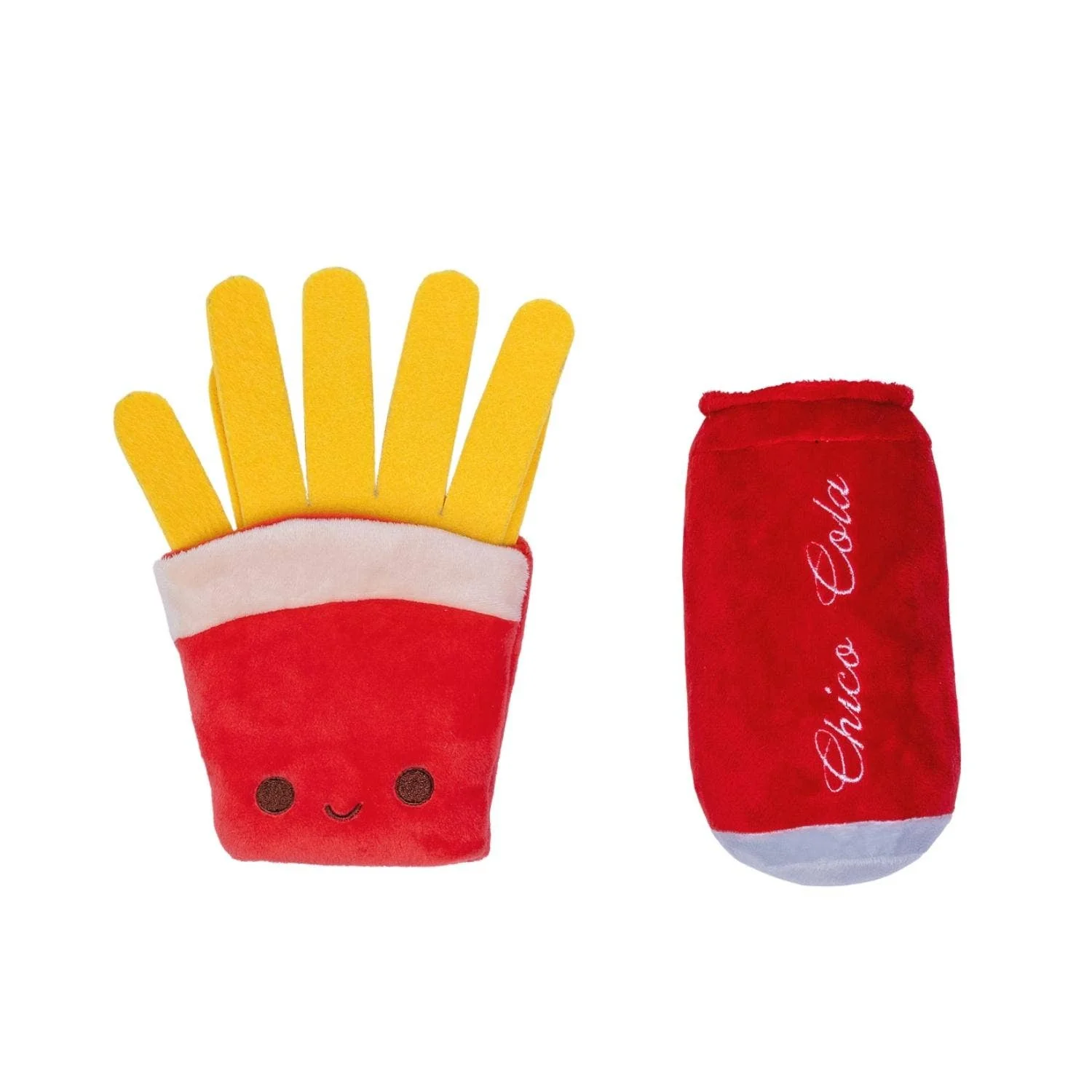 Cola & Fries Plush Dog Toy Gift Set – with Squeaker & Crinkle Paper for Fun Play - Image 3