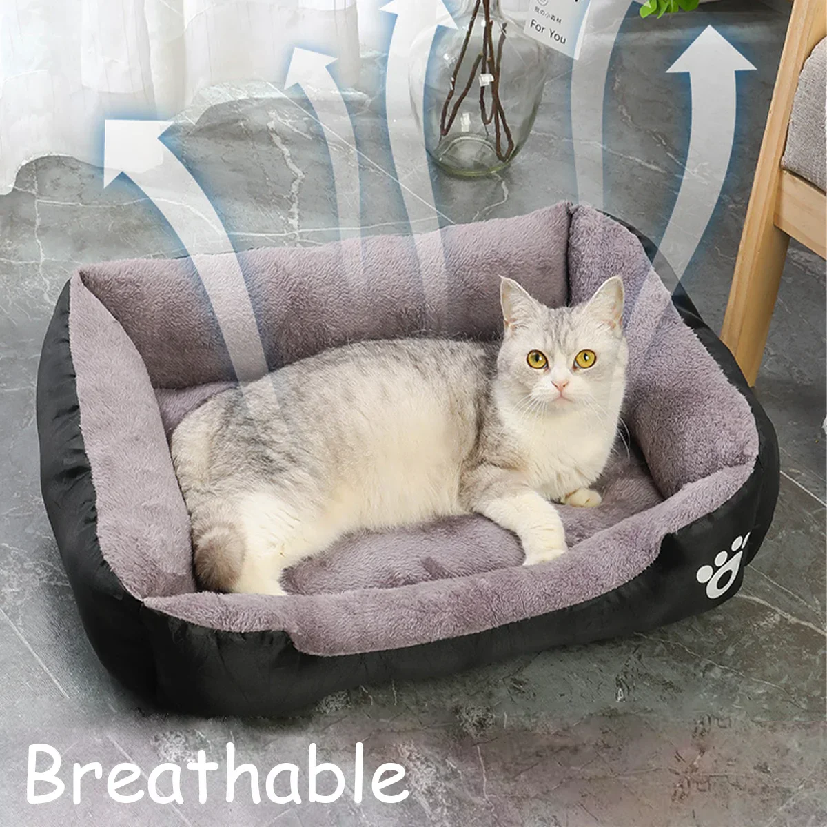 Color Square Winter Warm Pet Bed – Dog & Cat House - Image 4