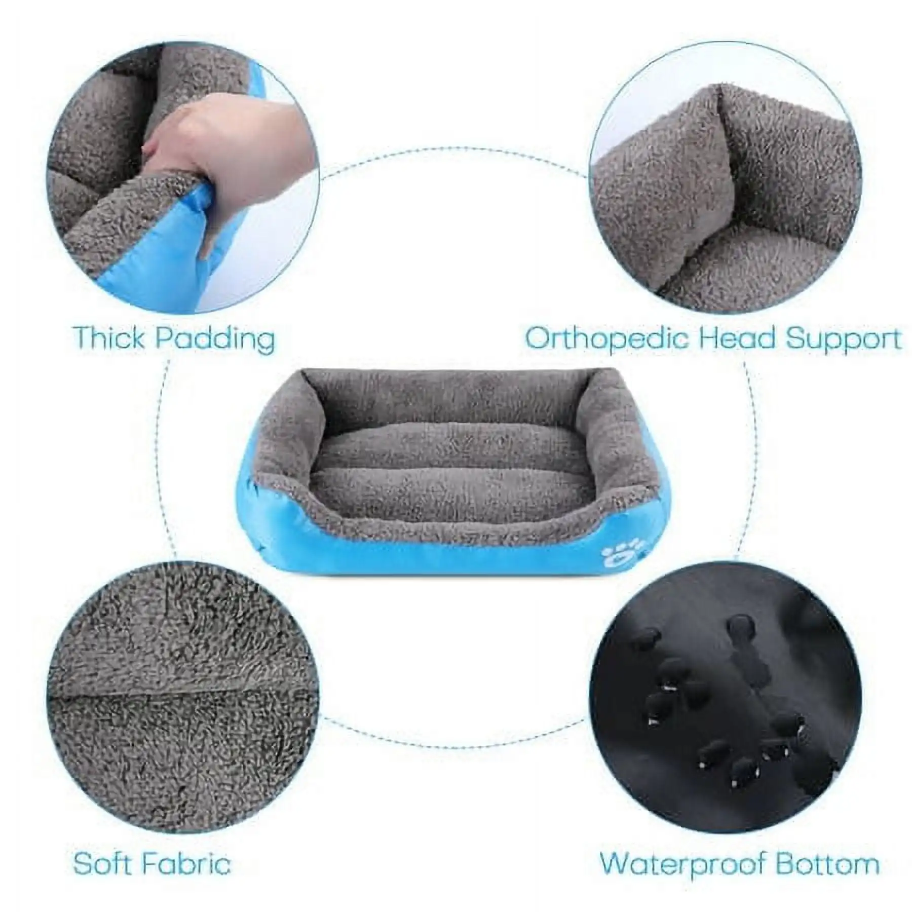 Color Square Winter Warm Pet Bed – Dog & Cat House - Image 6