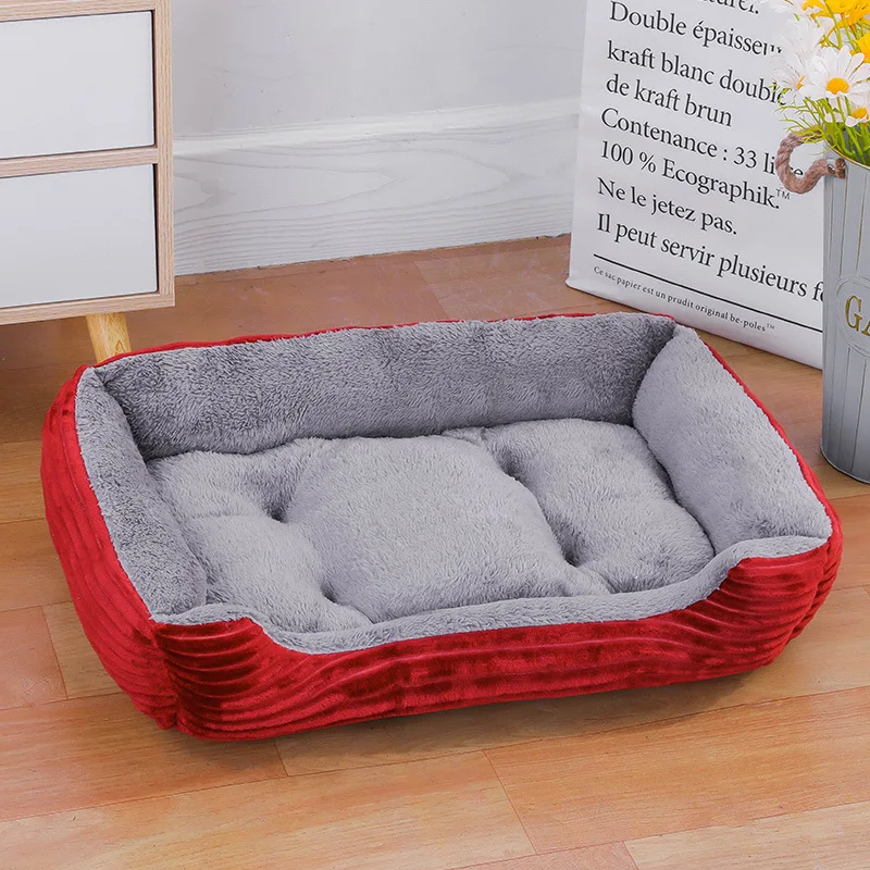 Color Square Winter Warm Pet Bed – Dog & Cat House - Image 9