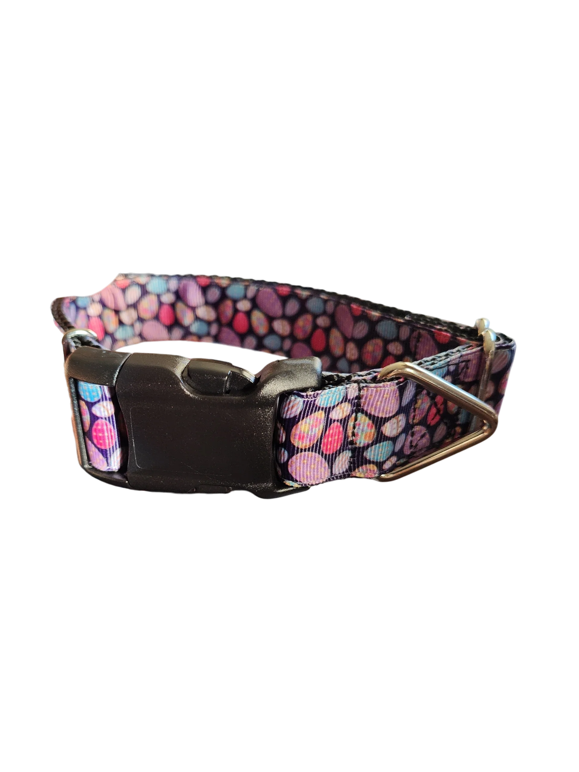 Colorful Easter Eggs Nylon Dog Collar - Image 2