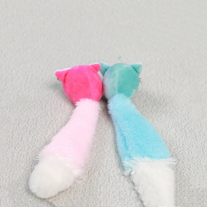 Colorful Long Tail Plush Mouse Self-Hi Nibbling Cat Does Not Hurt Nails Puzzle Cat Toy - Image 2