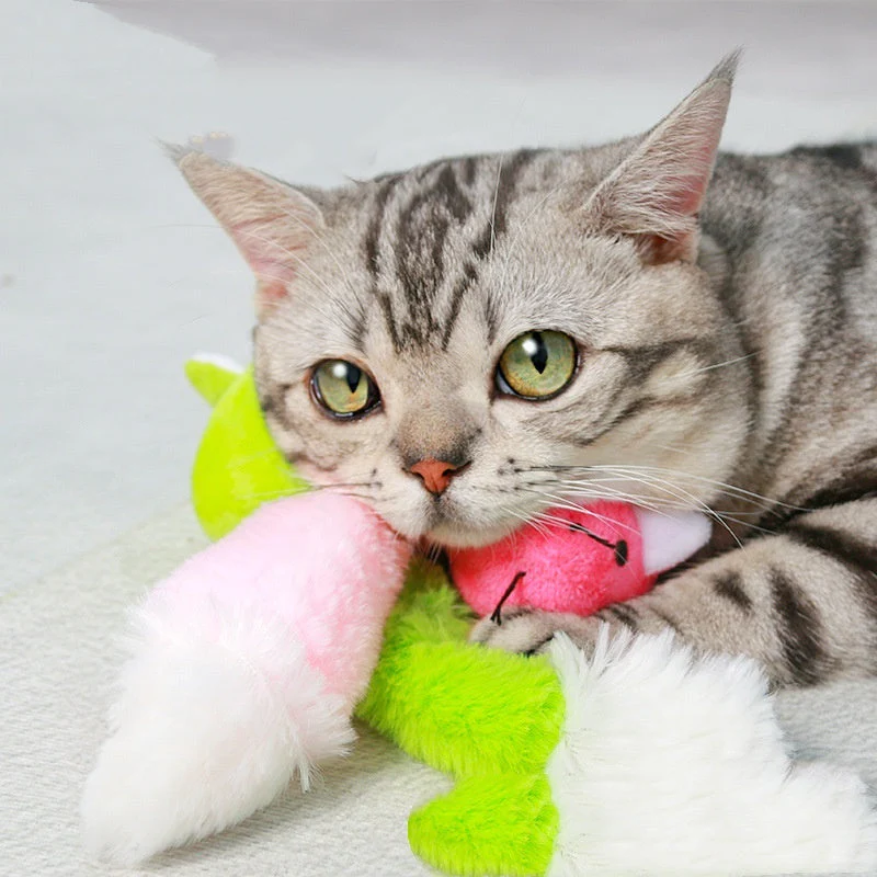 Colorful Long Tail Plush Mouse Self-Hi Nibbling Cat Does Not Hurt Nails Puzzle Cat Toy - Image 4
