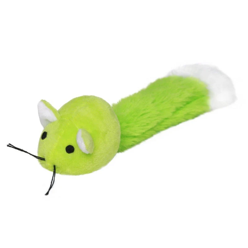 Colorful Long Tail Plush Mouse Self-Hi Nibbling Cat Does Not Hurt Nails Puzzle Cat Toy - Image 5