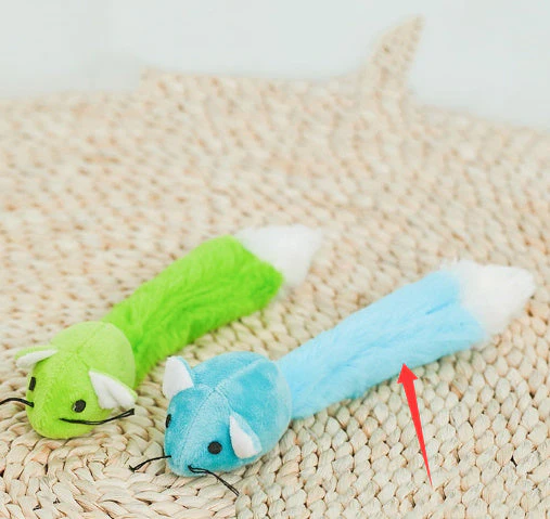 Colorful Long Tail Plush Mouse Self-Hi Nibbling Cat Does Not Hurt Nails Puzzle Cat Toy - Image 7