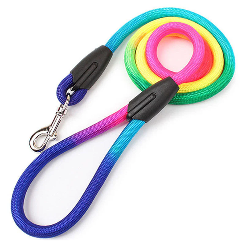 Colorful Nylon Round Hand Holding Dog Leash - Image 4