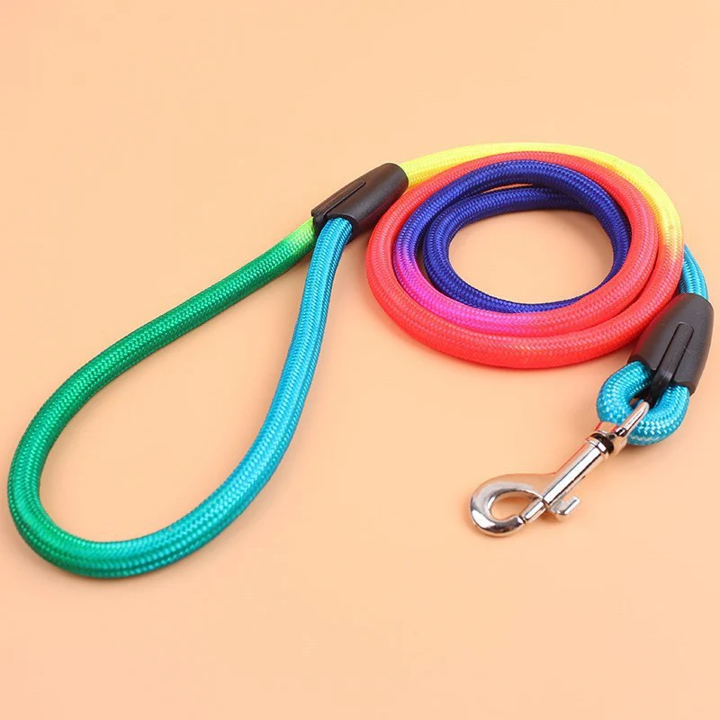 Colorful Nylon Round Hand Holding Dog Leash - Image 5