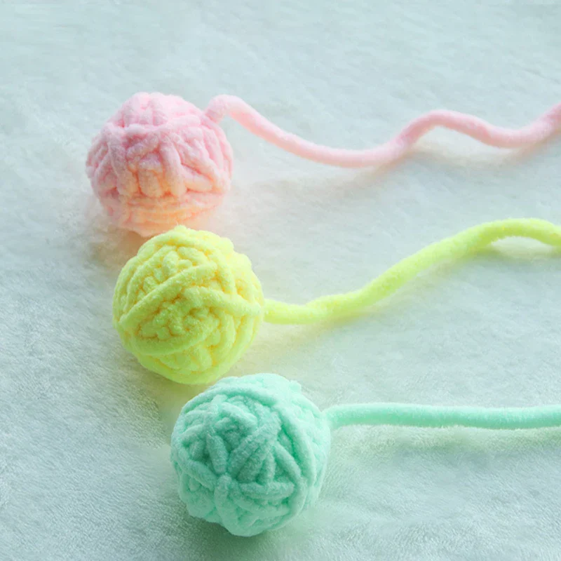Colorful Yarn Ball Cat Toys with Bell - Image 6