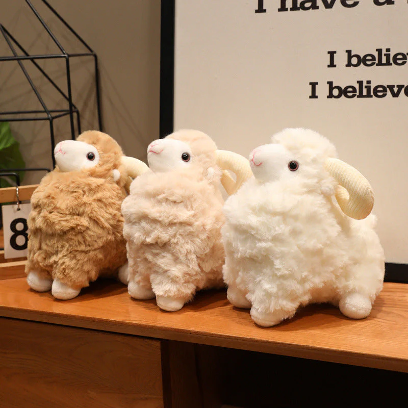 Comfort Doll Curly Wool Sheep Plush Toy - Image 3
