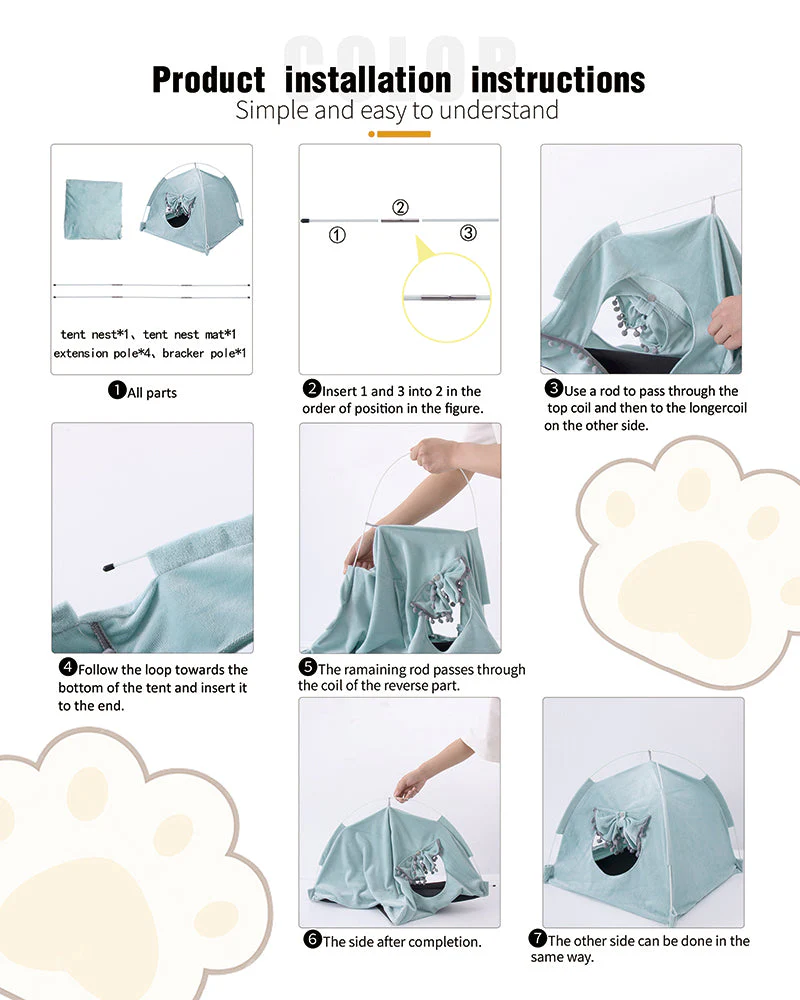 Comfy Calming Pet Tent Bed for Small Dogs and Cats - Image 3