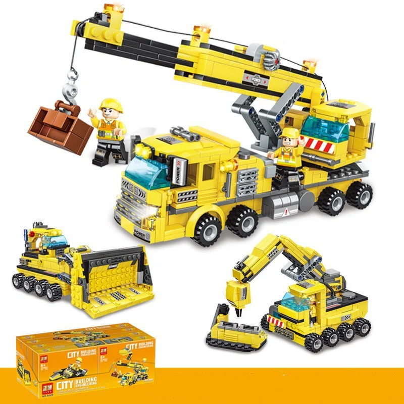 Construction Vehicle Assembly Building Block Toy Car Set - Image 5