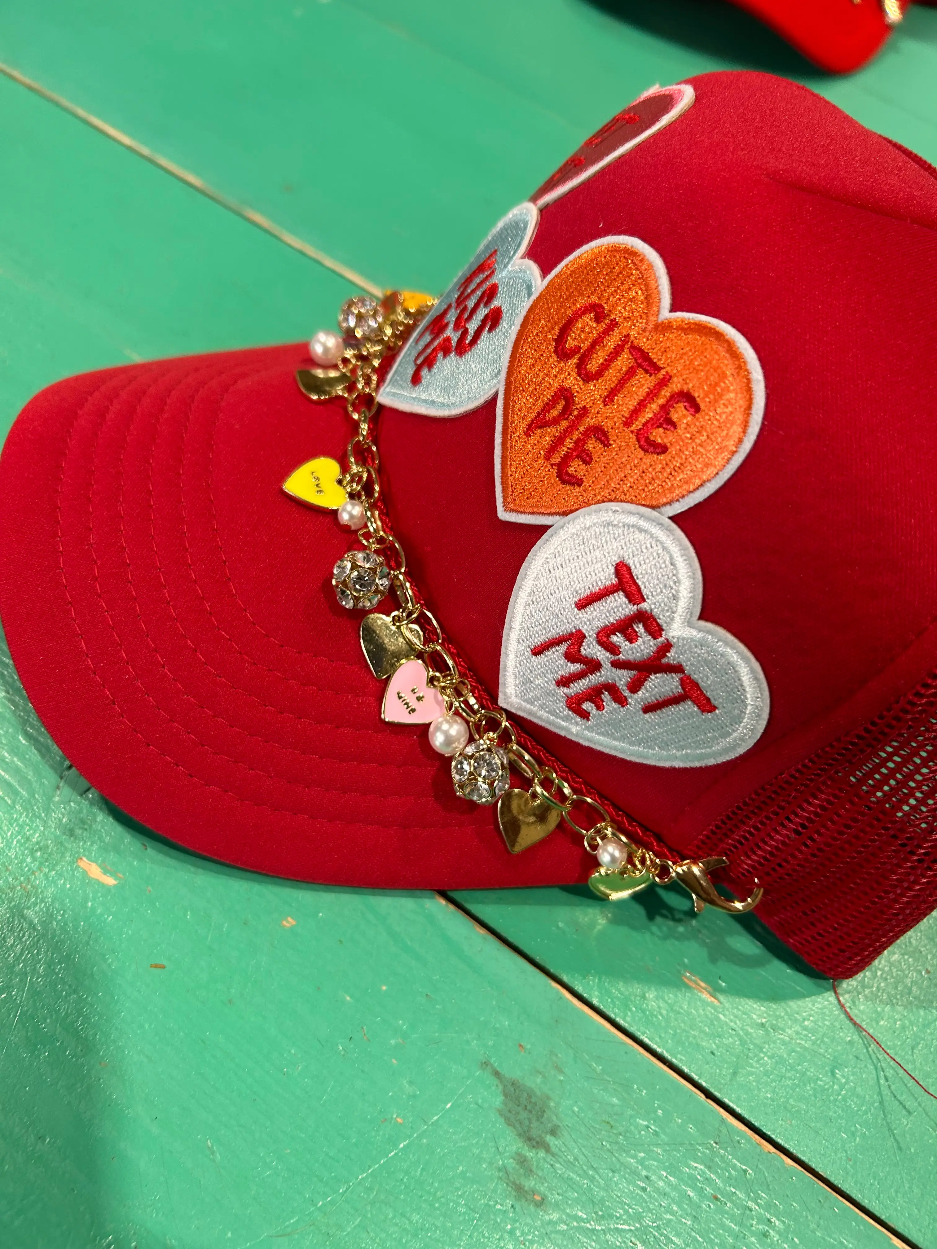 Conversation Hearts Trucker Hat Chain - Image 2