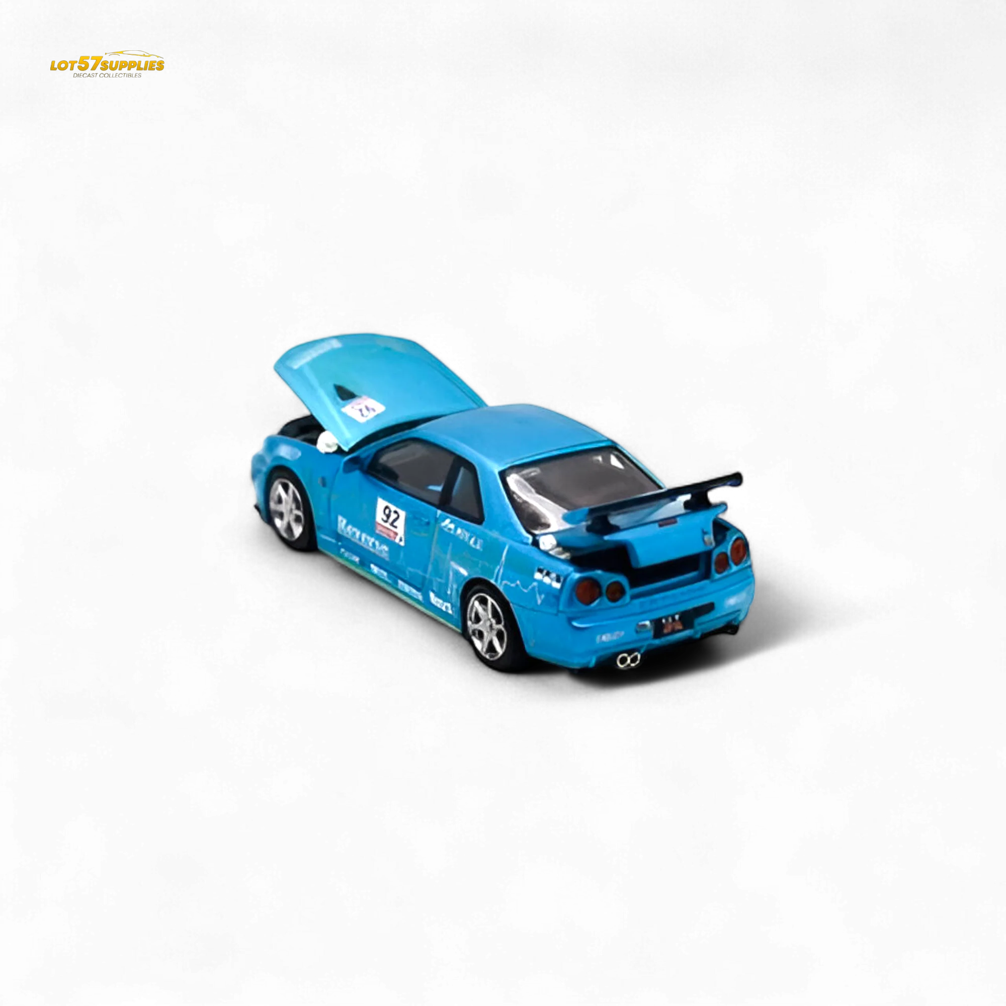 Cool Art Skyline R34 Blue #92 - With Figure 1:64 - Image 3