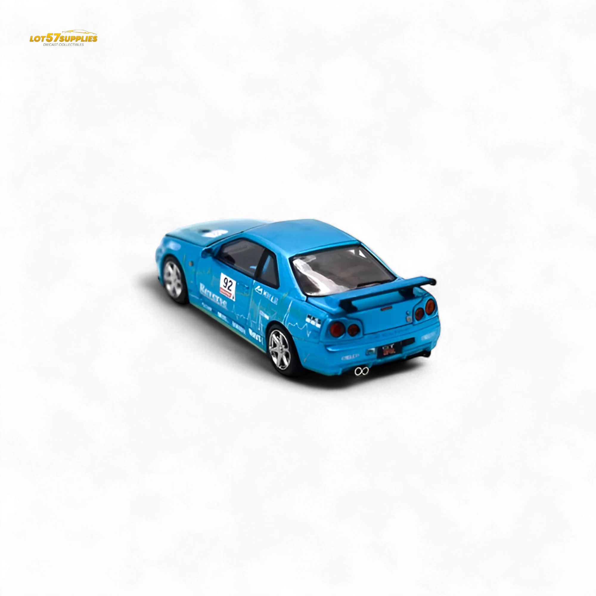 Cool Art Skyline R34 Blue #92 - With Figure 1:64 - Image 4