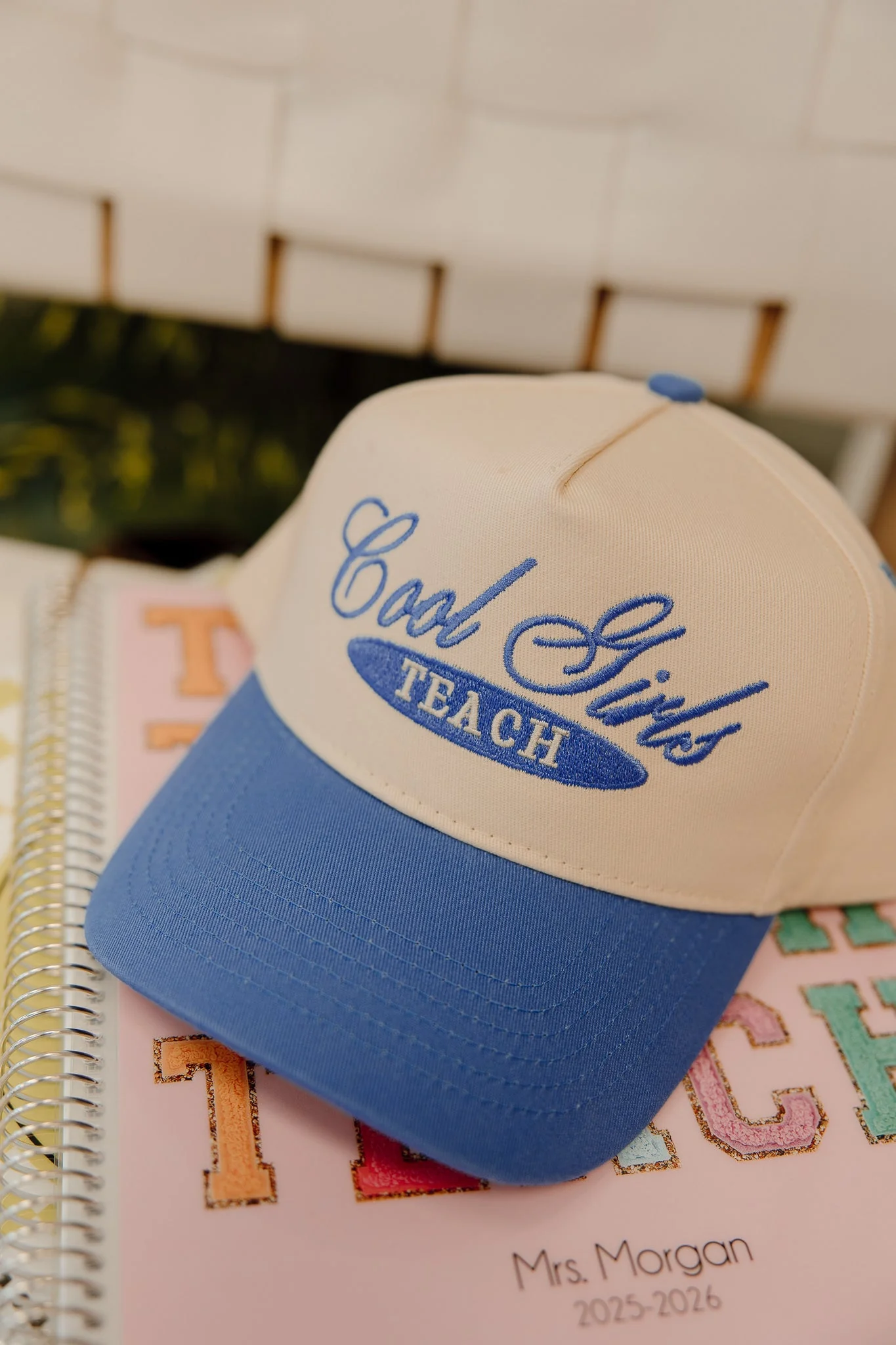 Cool Girls Teach - Periwinkle Vintage Trucker Hat - Image 10