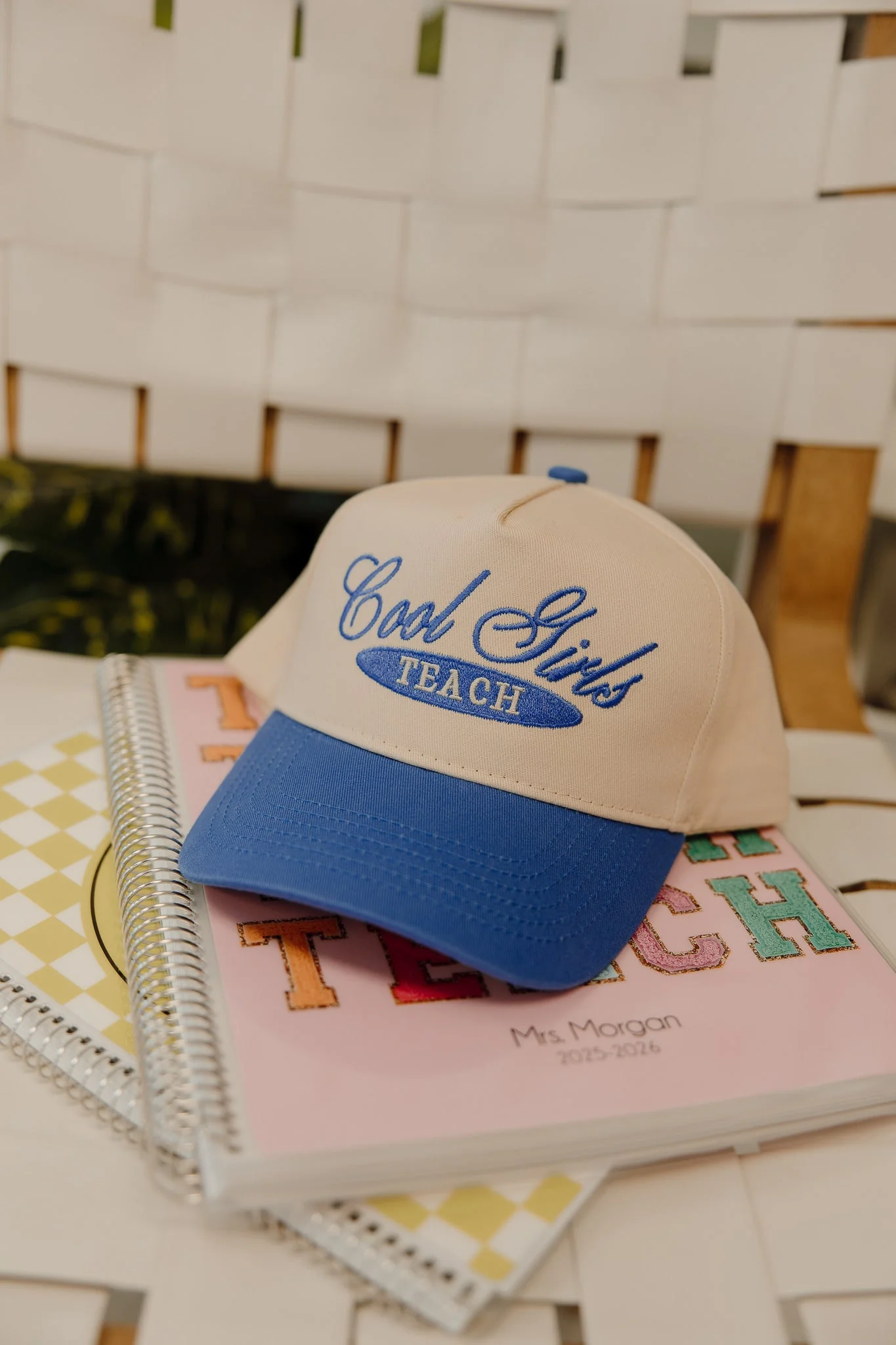 Cool Girls Teach - Periwinkle Vintage Trucker Hat - Image 12
