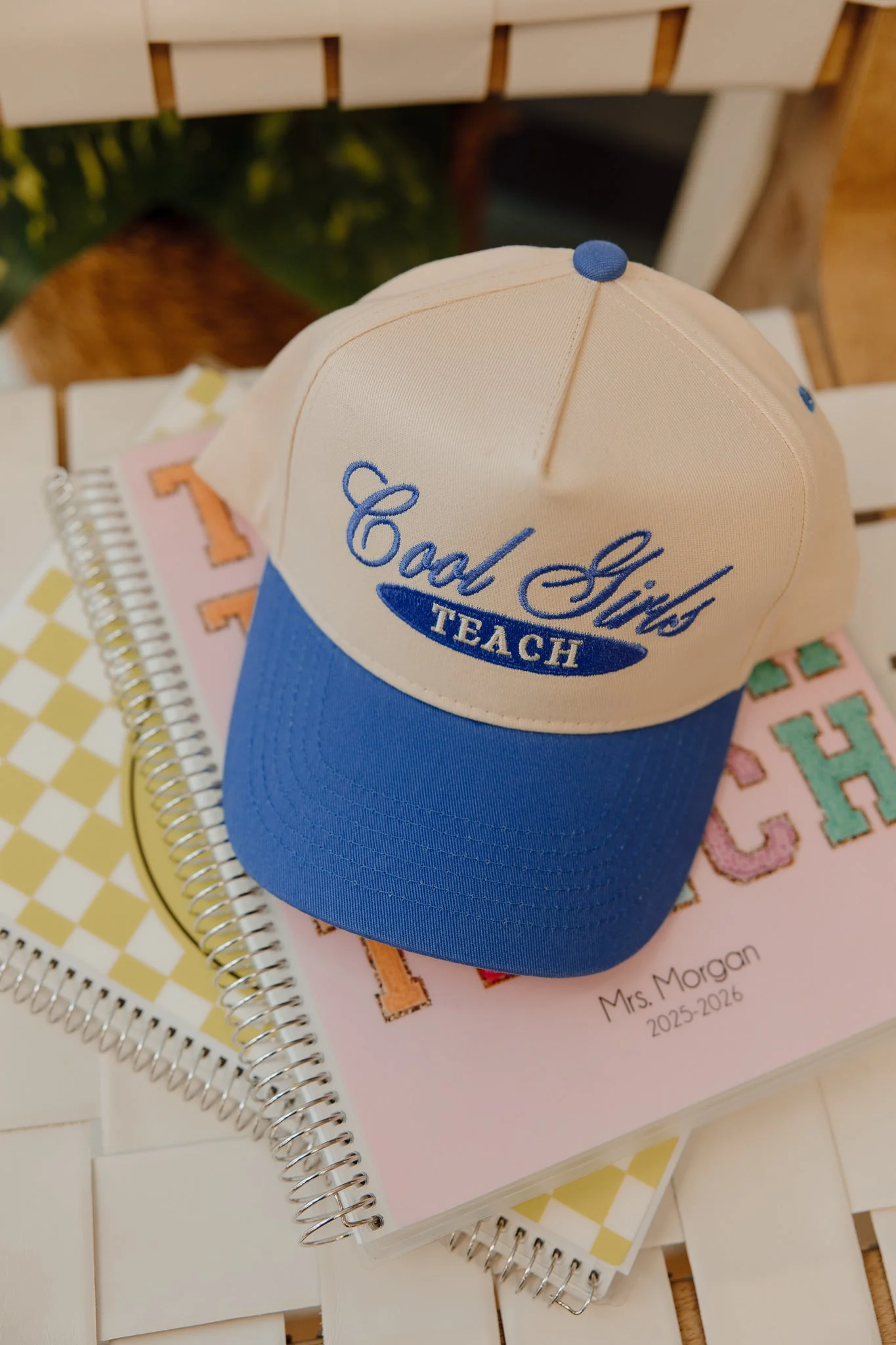 Cool Girls Teach - Periwinkle Vintage Trucker Hat - Image 5