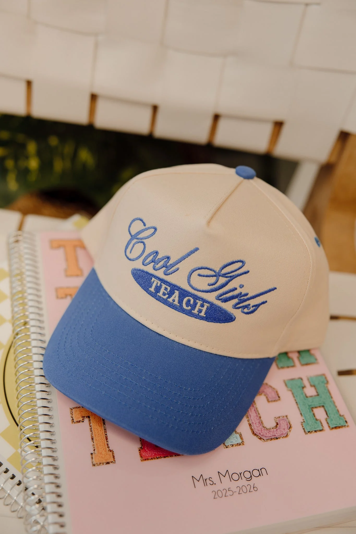 Cool Girls Teach - Periwinkle Vintage Trucker Hat - Image 8