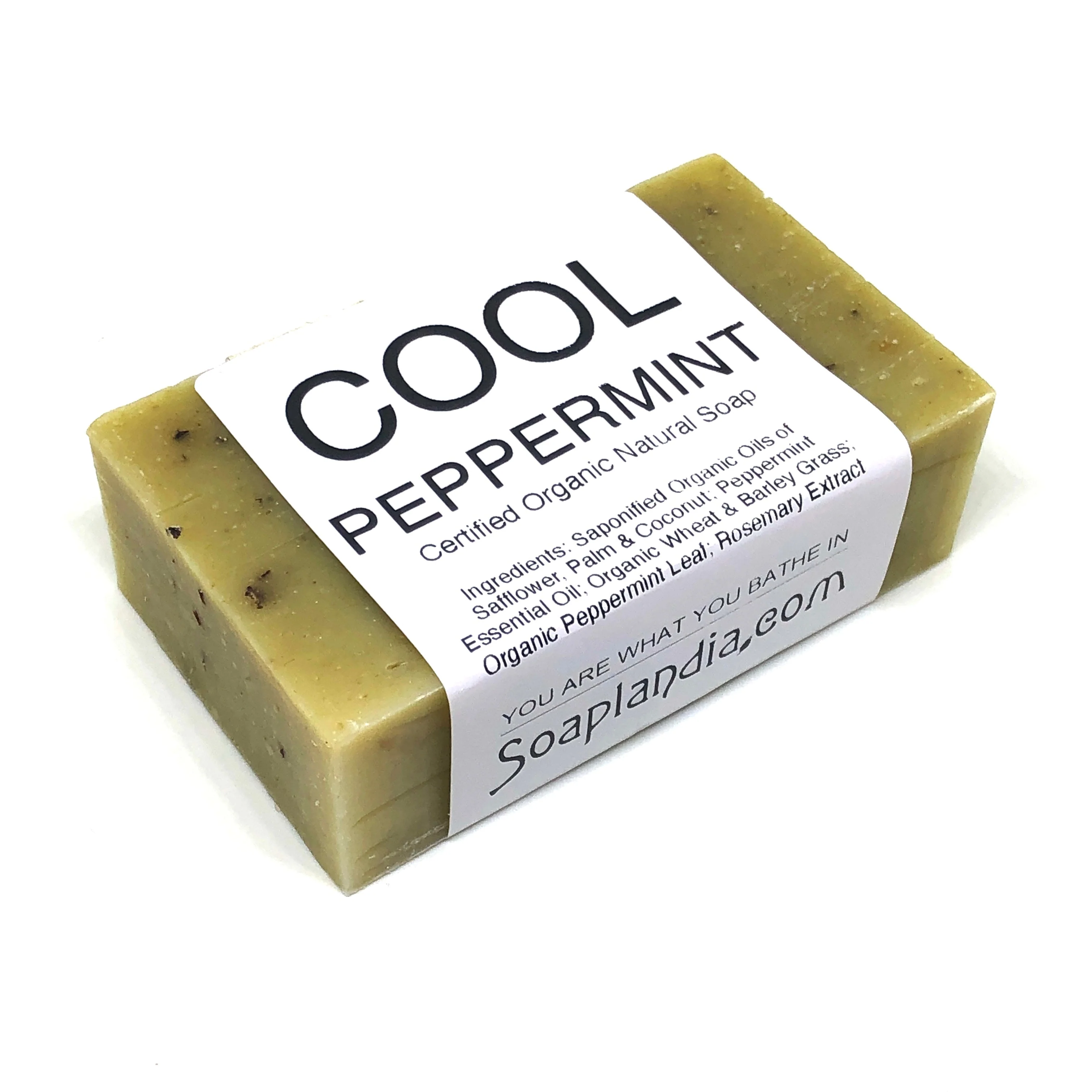 Cool Peppermint Bar Soap, Certified Organic - Image 2