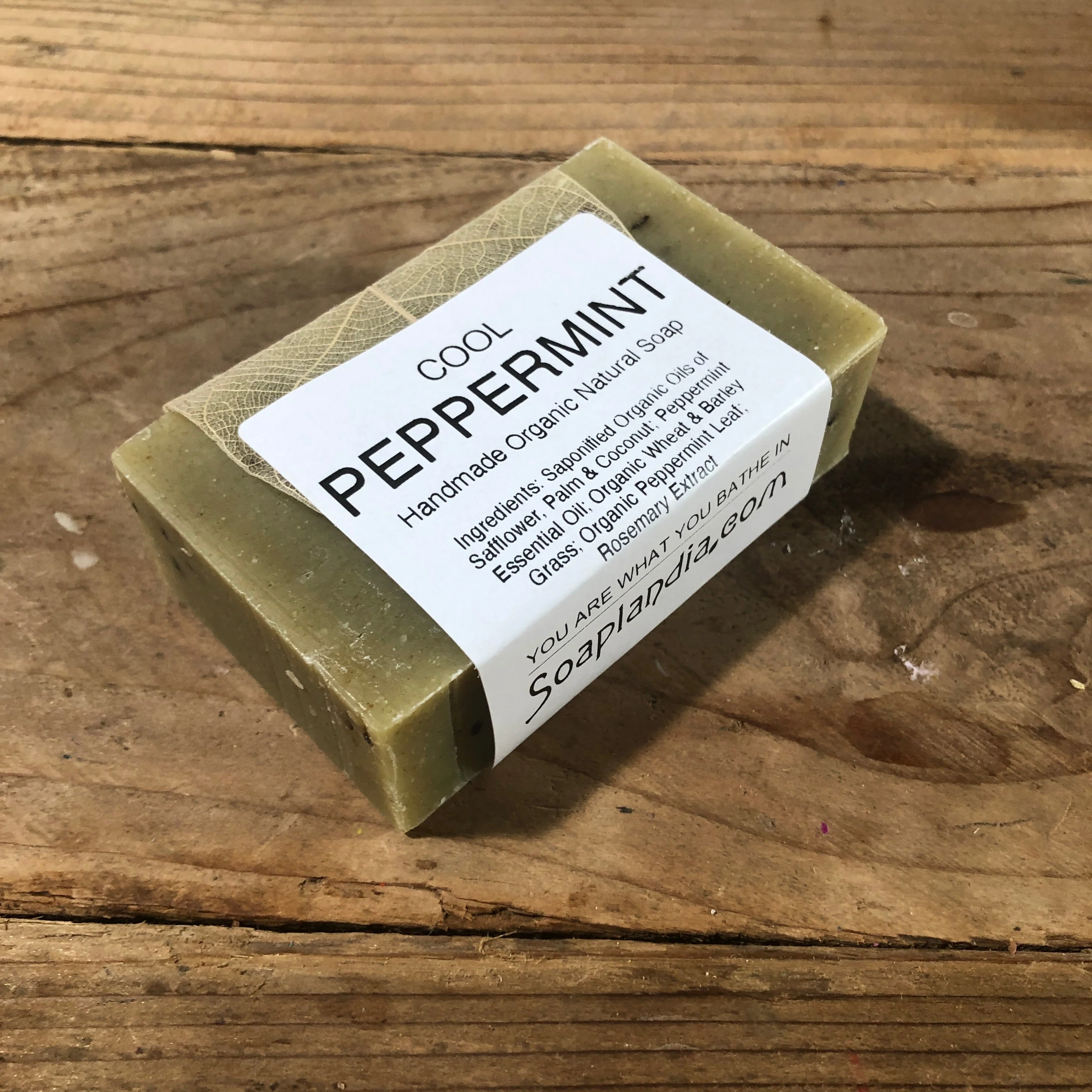Cool Peppermint Bar Soap, Certified Organic - Image 3
