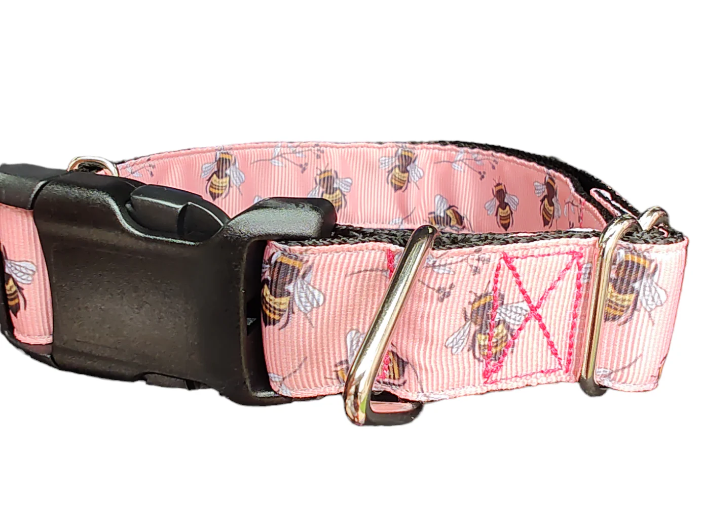 Coral Bees Nylon Dog Collar - Image 2