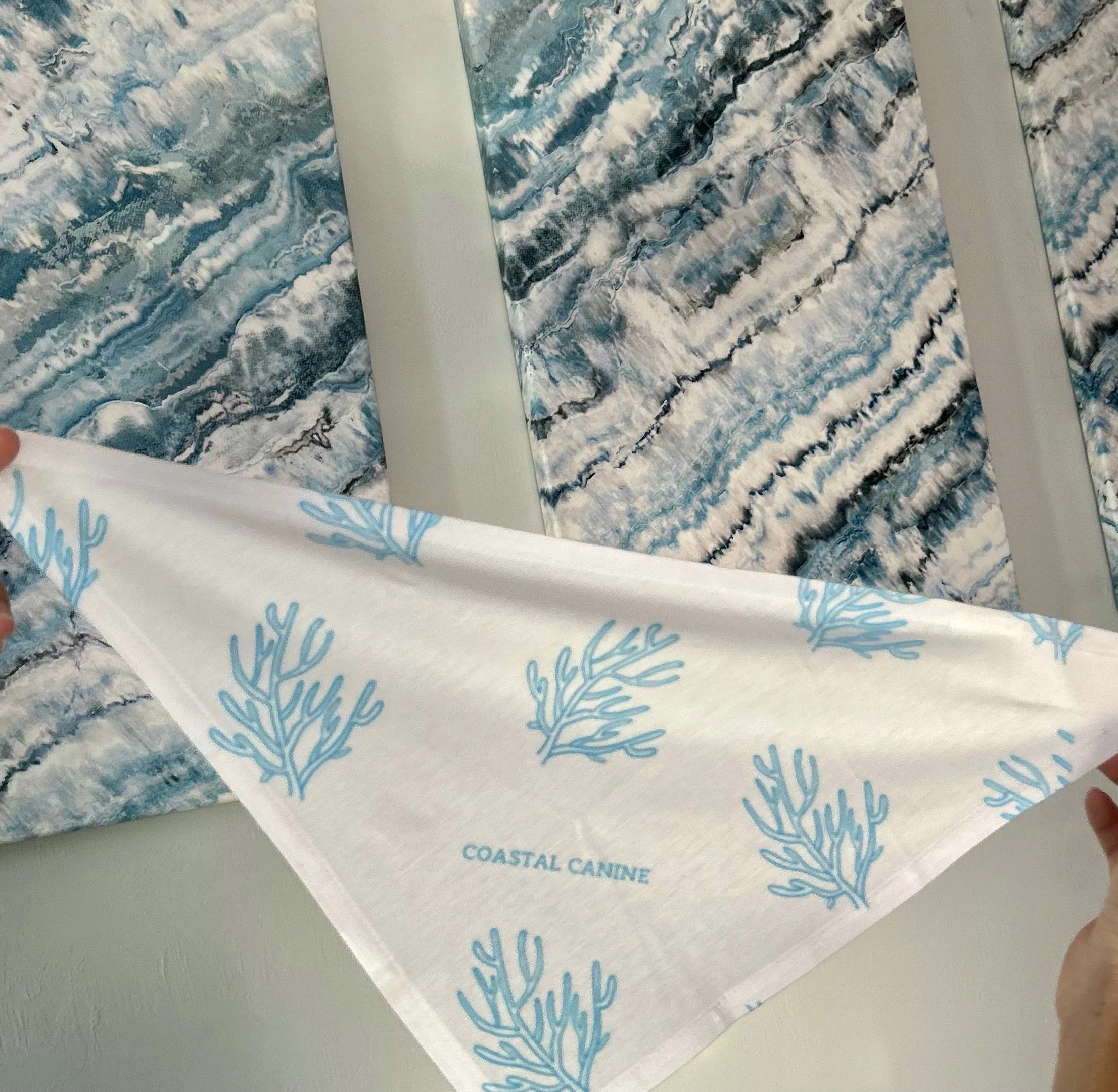Coral Themed Dog Bandanna - Image 3