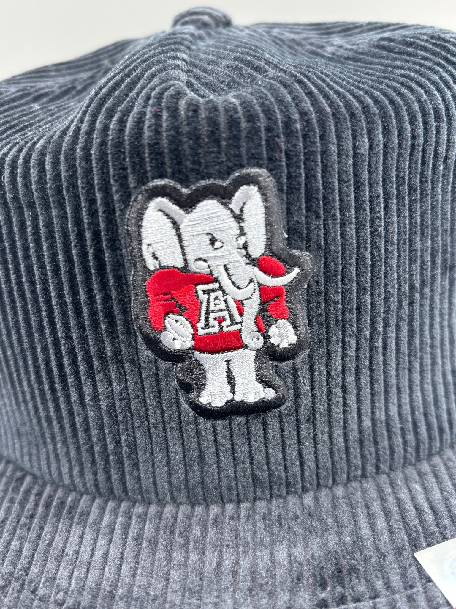 Corduroy Big Al Patch Snapback Hat - Black - Image 2
