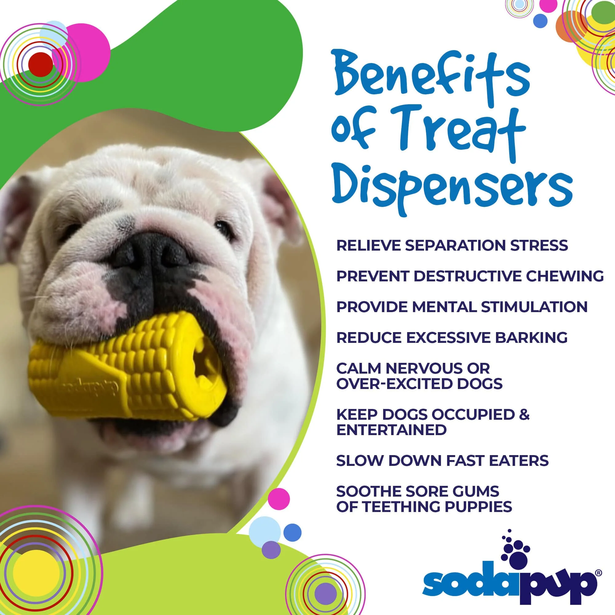 Corn on the Cob Dog Toy - Durable Rubber Treat Dispenser | USA Made - Image 3