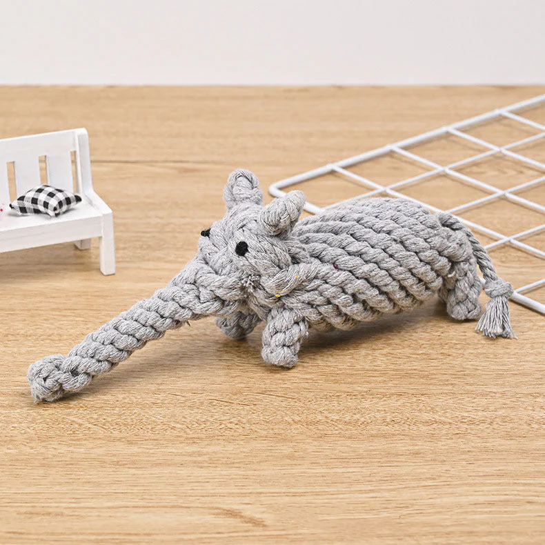 Cotton Rope Dog Toy – Cute Animals Chew - Image 11