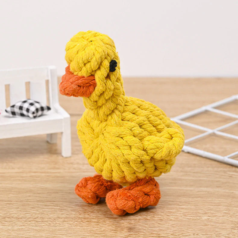Cotton Rope Dog Toy – Cute Animals Chew - Image 9