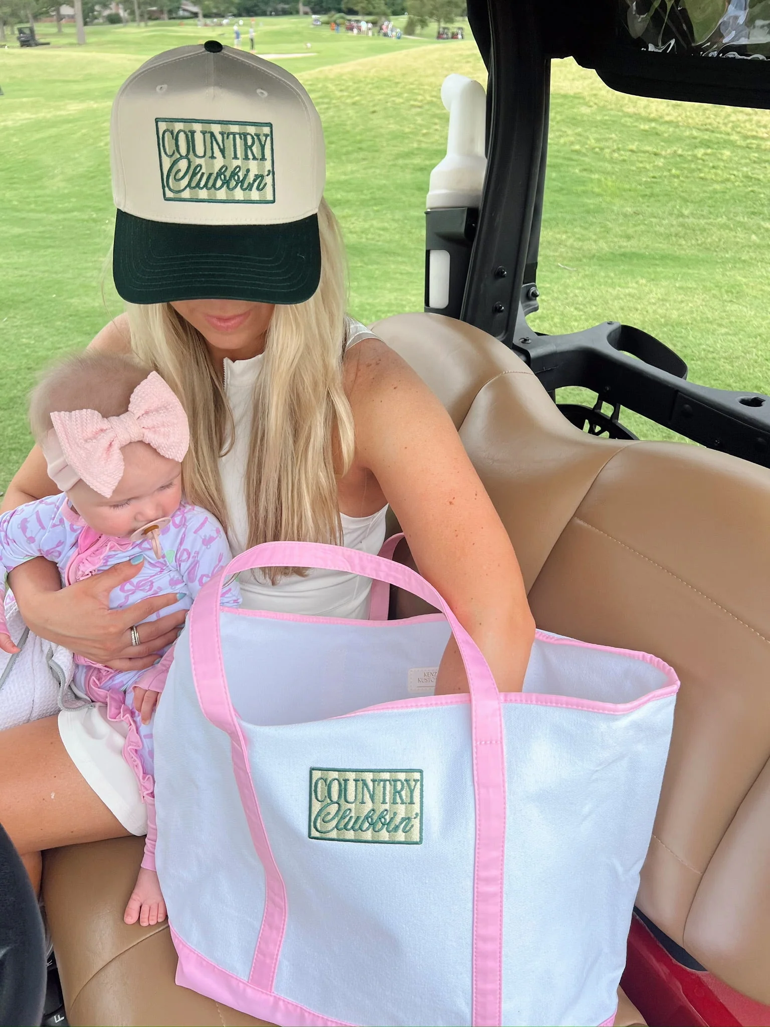 Country Clubbin' - Green Vintage Trucker Hat - Image 2