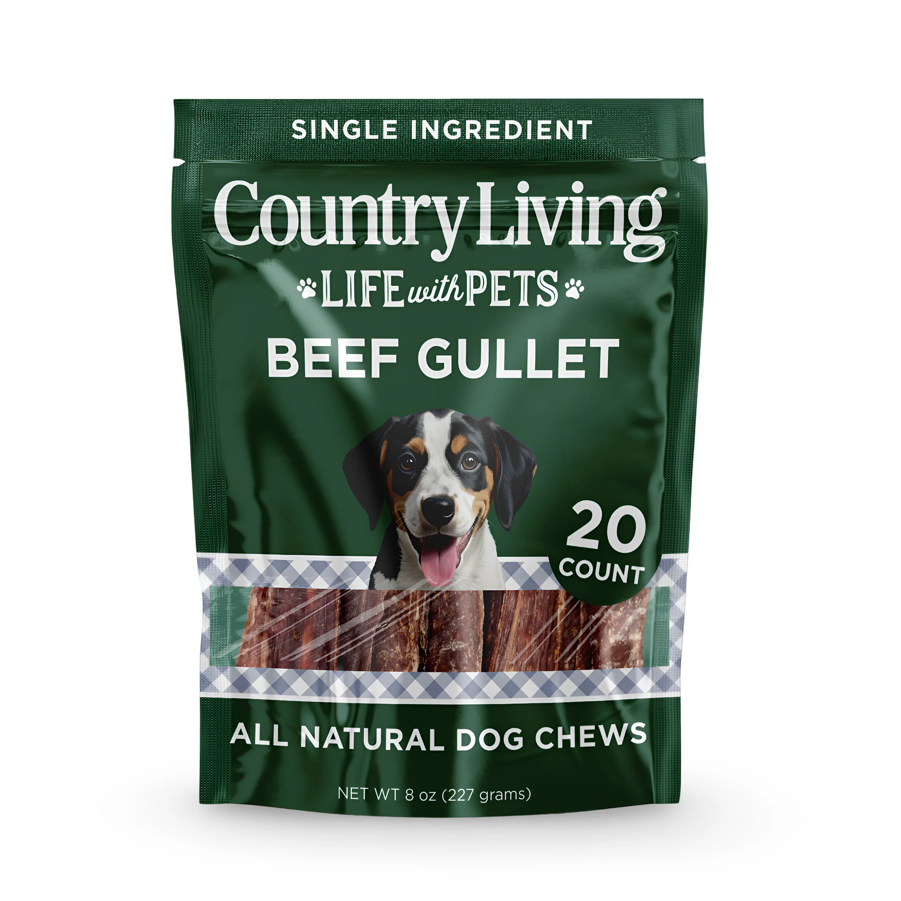 Country Living 6” Gullet Flats Dog Treats – 20 Count Bag – All-Natural Beef Esophagus Chews – High-Protein, Easily Digestible, Single-Ingredient Dog Treats – Grain-Free & Long-Lasting - Image 2