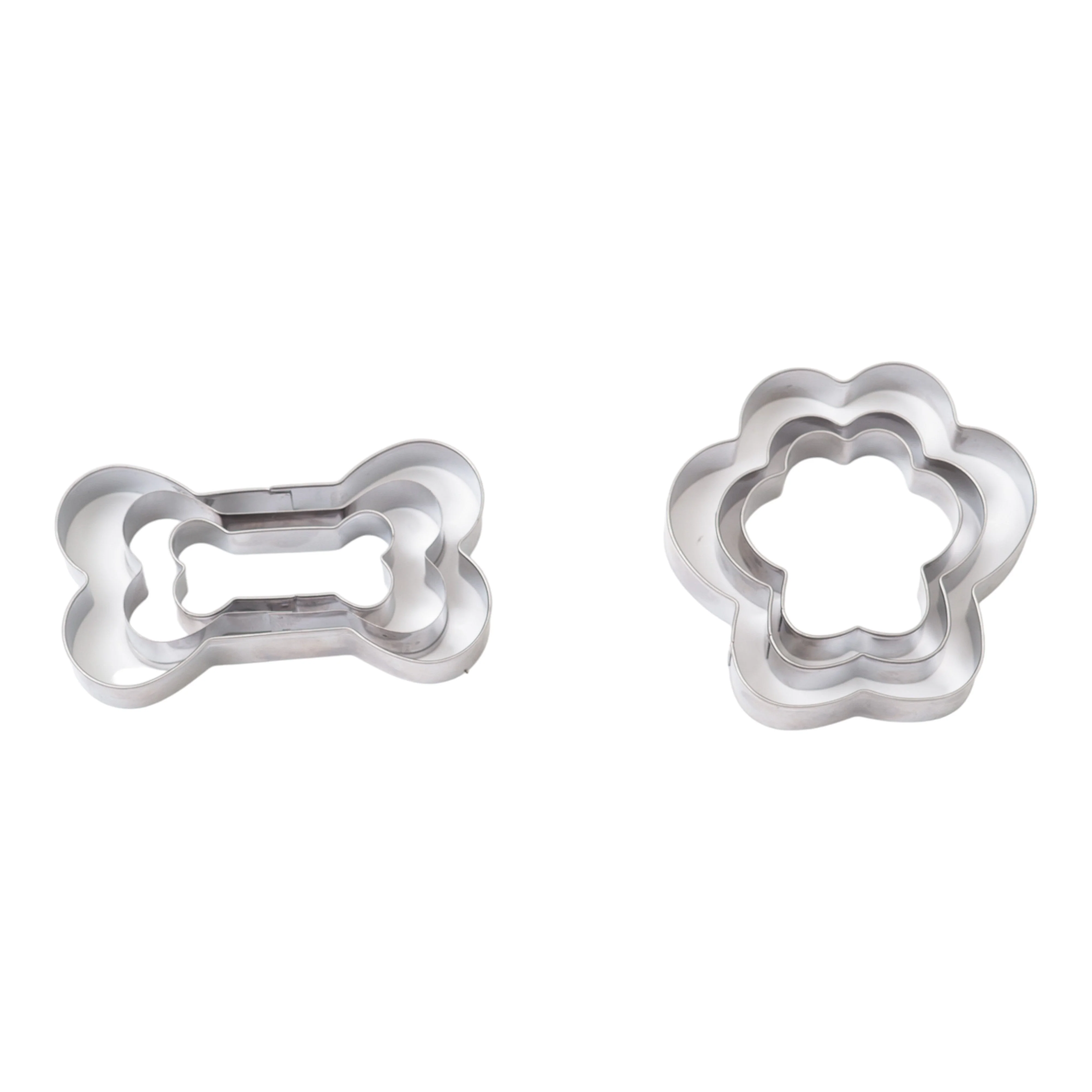 Country Living 6-Piece Stainless Steel Cookie Cutter Set (3 Paw-Shaped, 3 Bone-Shaped) - Image 3