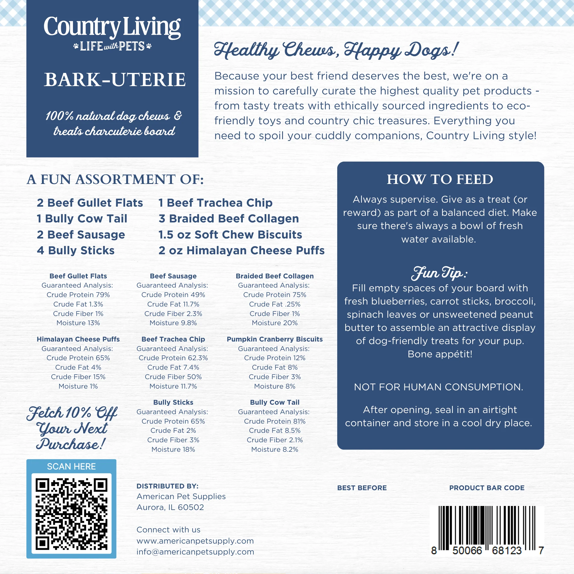 Country Living Bark-Uterie Board – Charcuterie-Inspired Natural Dog Treats Variety | Single-Ingredient, High-Protein, Grain-Free | All Breeds & Sizes - Image 2