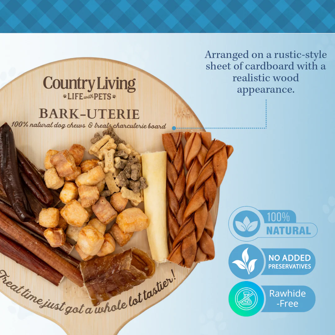 Country Living Bark-Uterie Board – Charcuterie-Inspired Natural Dog Treats Variety | Single-Ingredient, High-Protein, Grain-Free | All Breeds & Sizes - Image 3