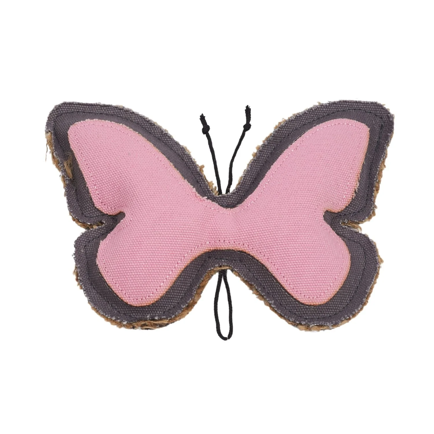 Country Living Canvas & Jute Butterfly-Shaped Dog Chew Toy – Durable, Safe and Non-Toxic - Image 3