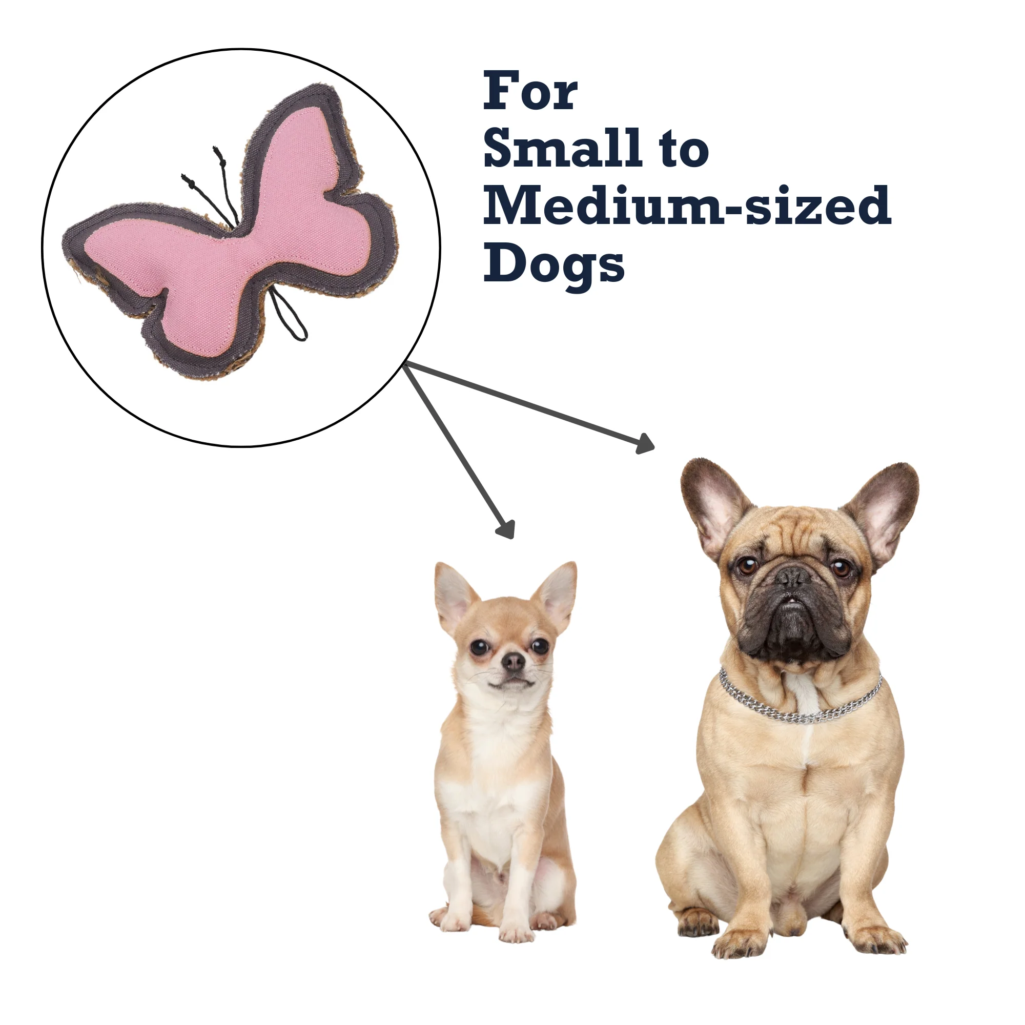 Country Living Canvas & Jute Butterfly-Shaped Dog Chew Toy – Durable, Safe and Non-Toxic - Image 7