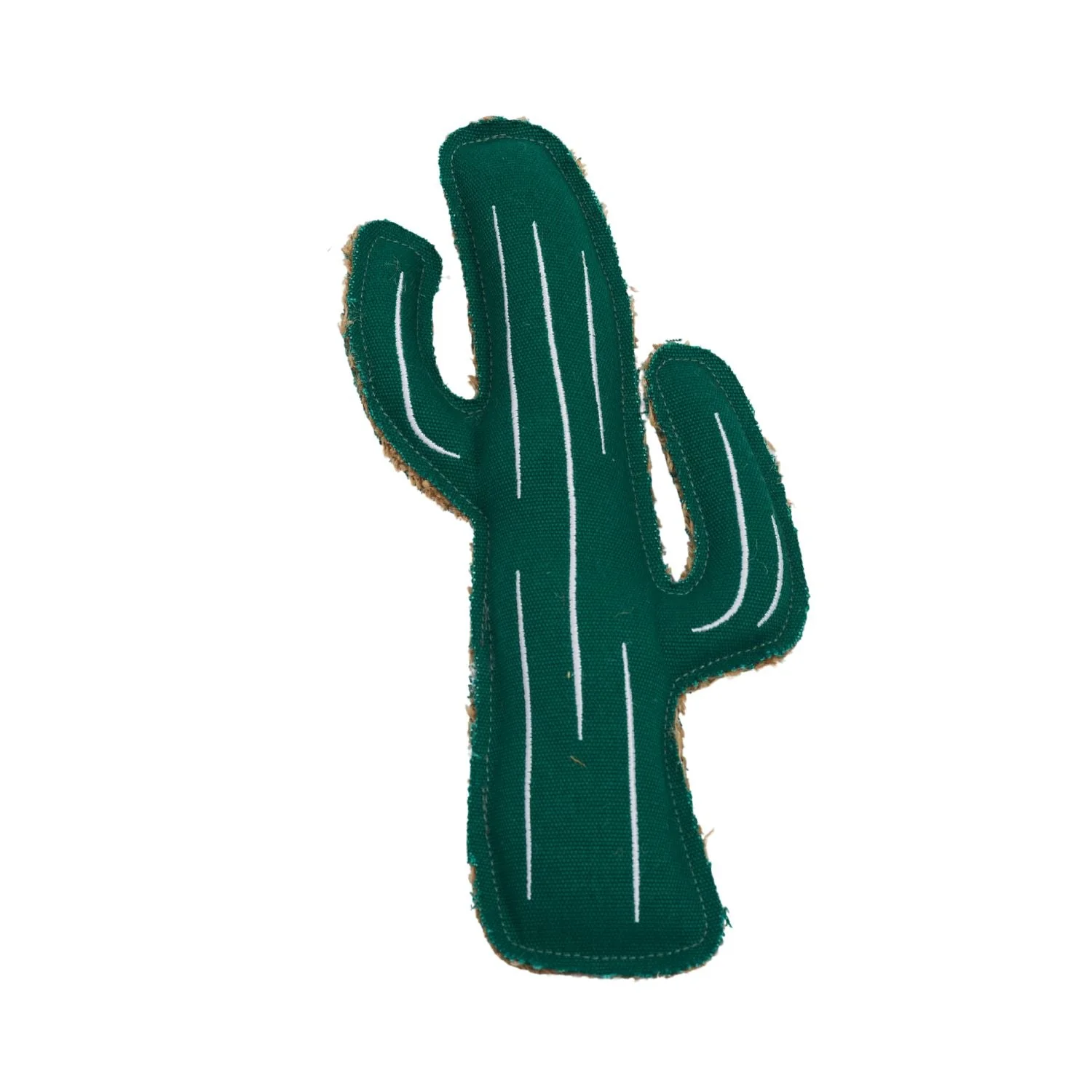 Country Living Canvas & Jute Cactus-Shaped Dog Chew Toy – Durable, Safe and Non-Toxic - Image 2
