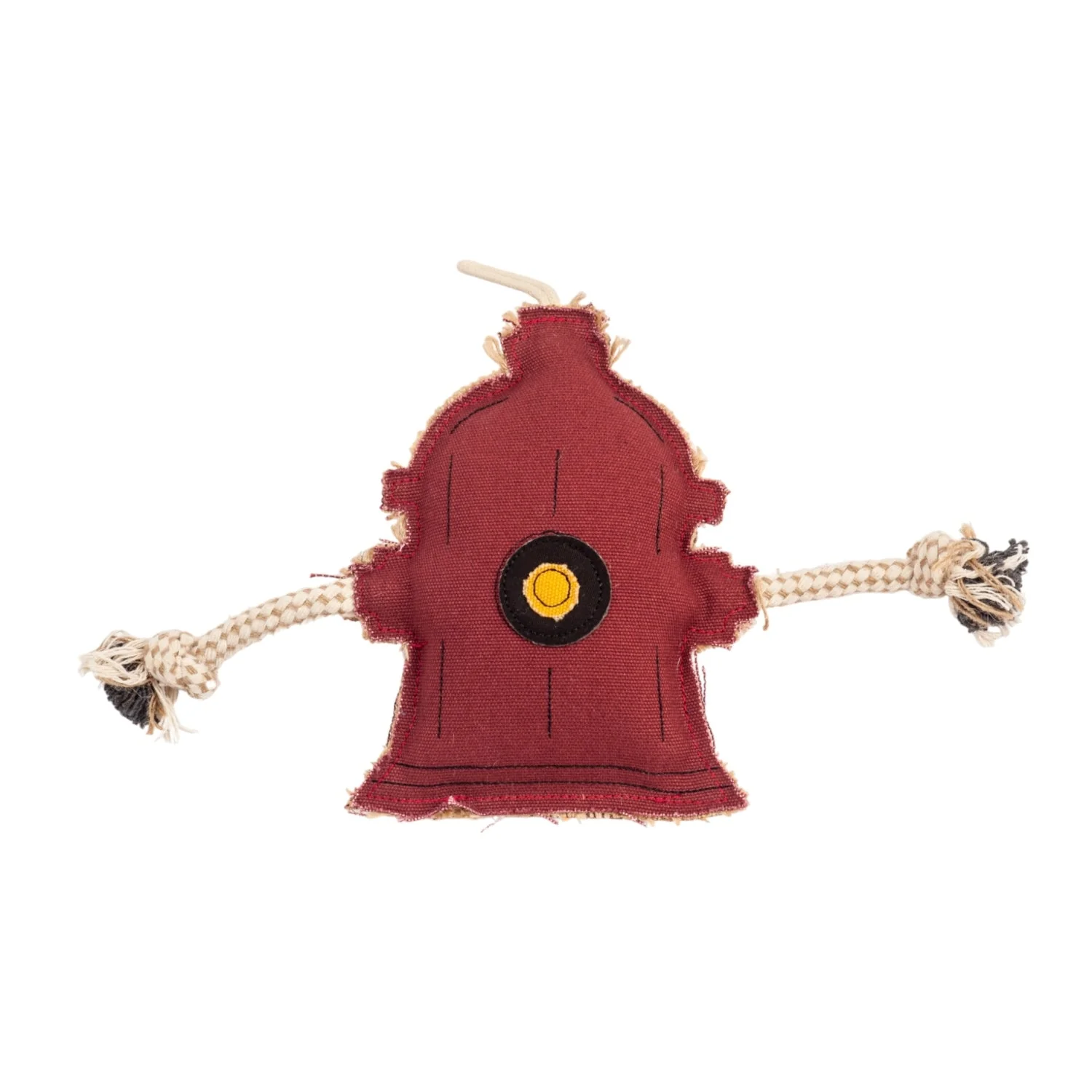 Country Living Canvas & Jute Fire Hydrant Dog Chew Toy – Durable, Safe and Non-Toxic - Image 2