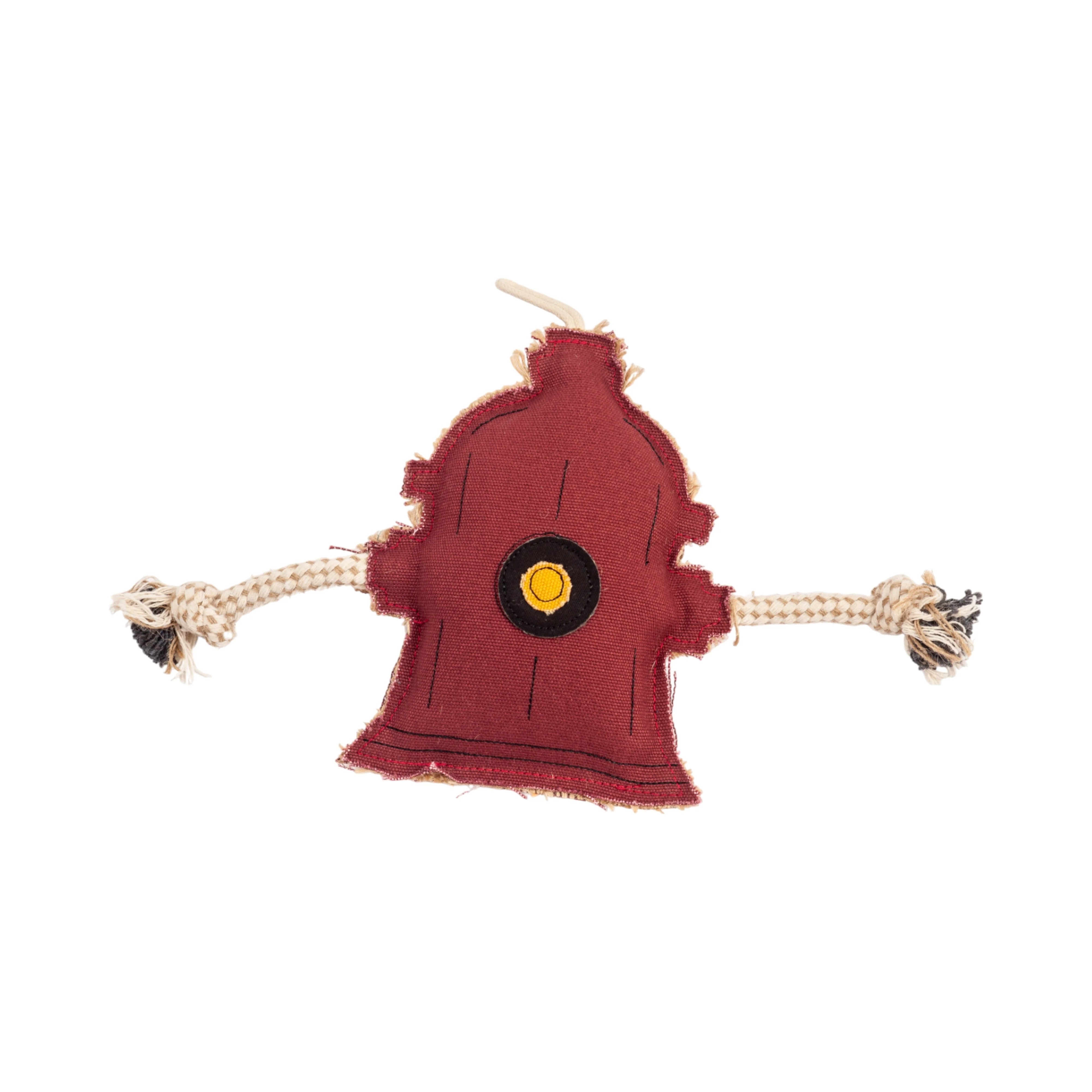 Country Living Canvas & Jute Fire Hydrant Dog Chew Toy – Durable, Safe and Non-Toxic - Image 3