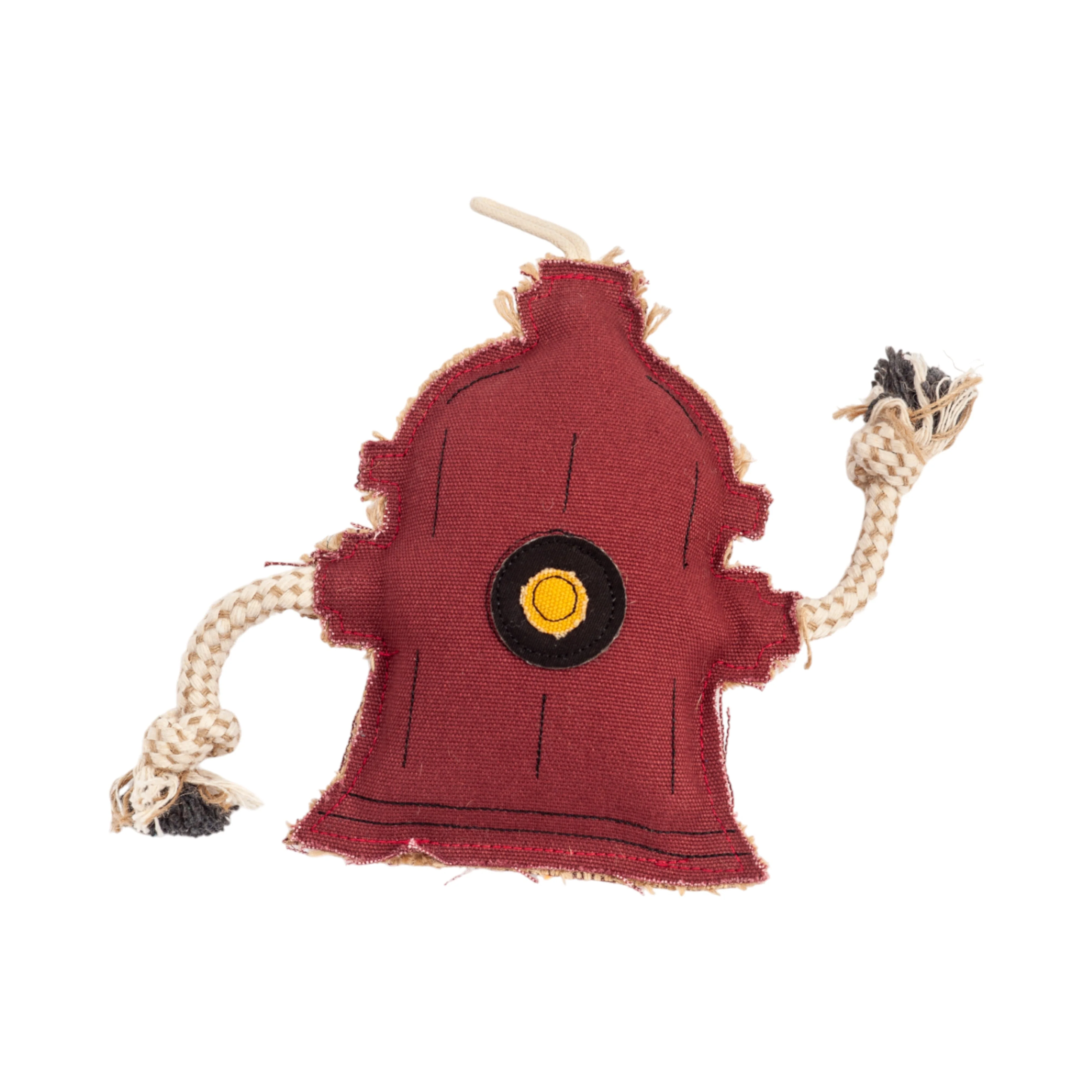 Country Living Canvas & Jute Fire Hydrant Dog Chew Toy – Durable, Safe and Non-Toxic - Image 4