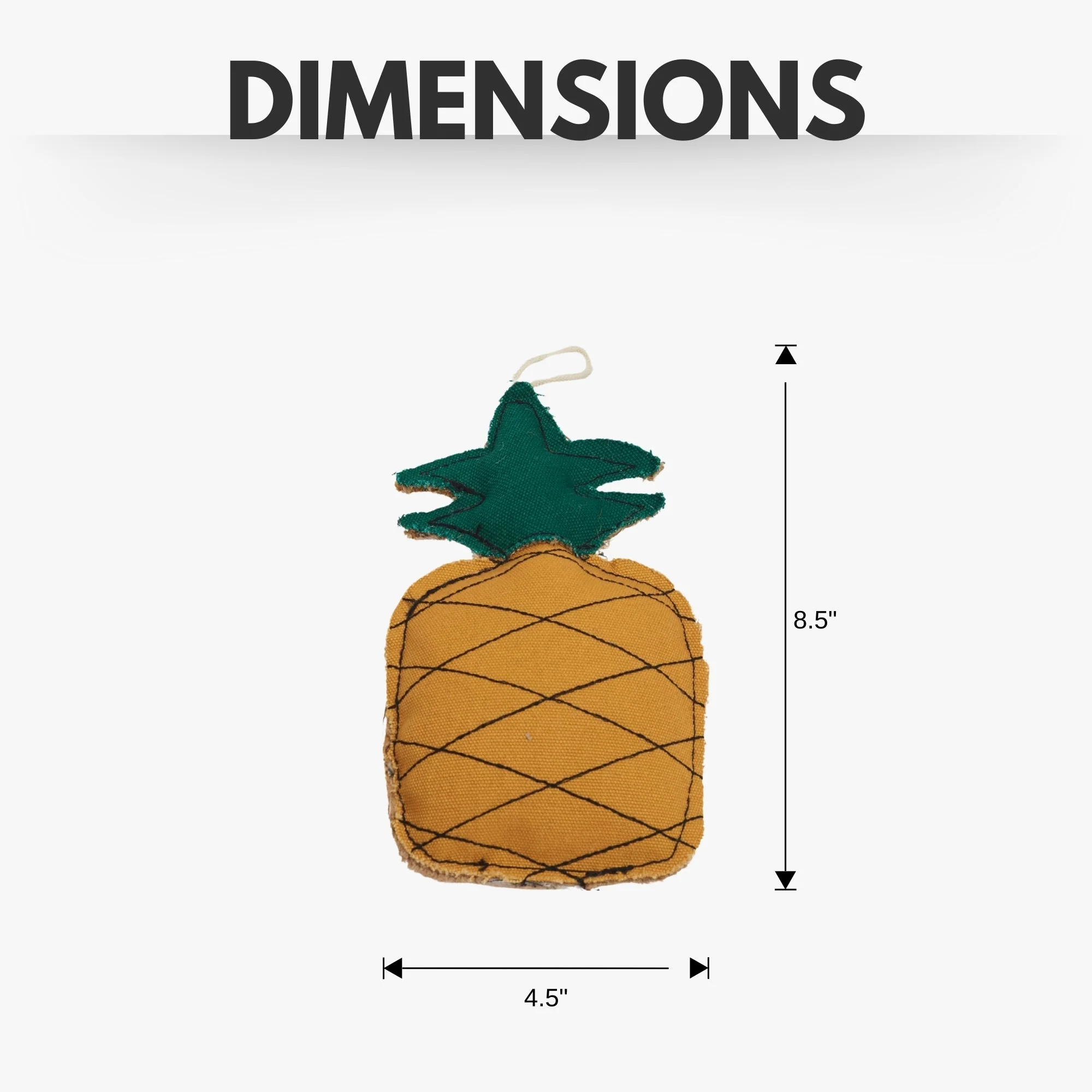 Country Living Canvas & Jute Pineapple-Shaped Dog Chew Toy – Durable, Safe and Non-Toxic - Image 8