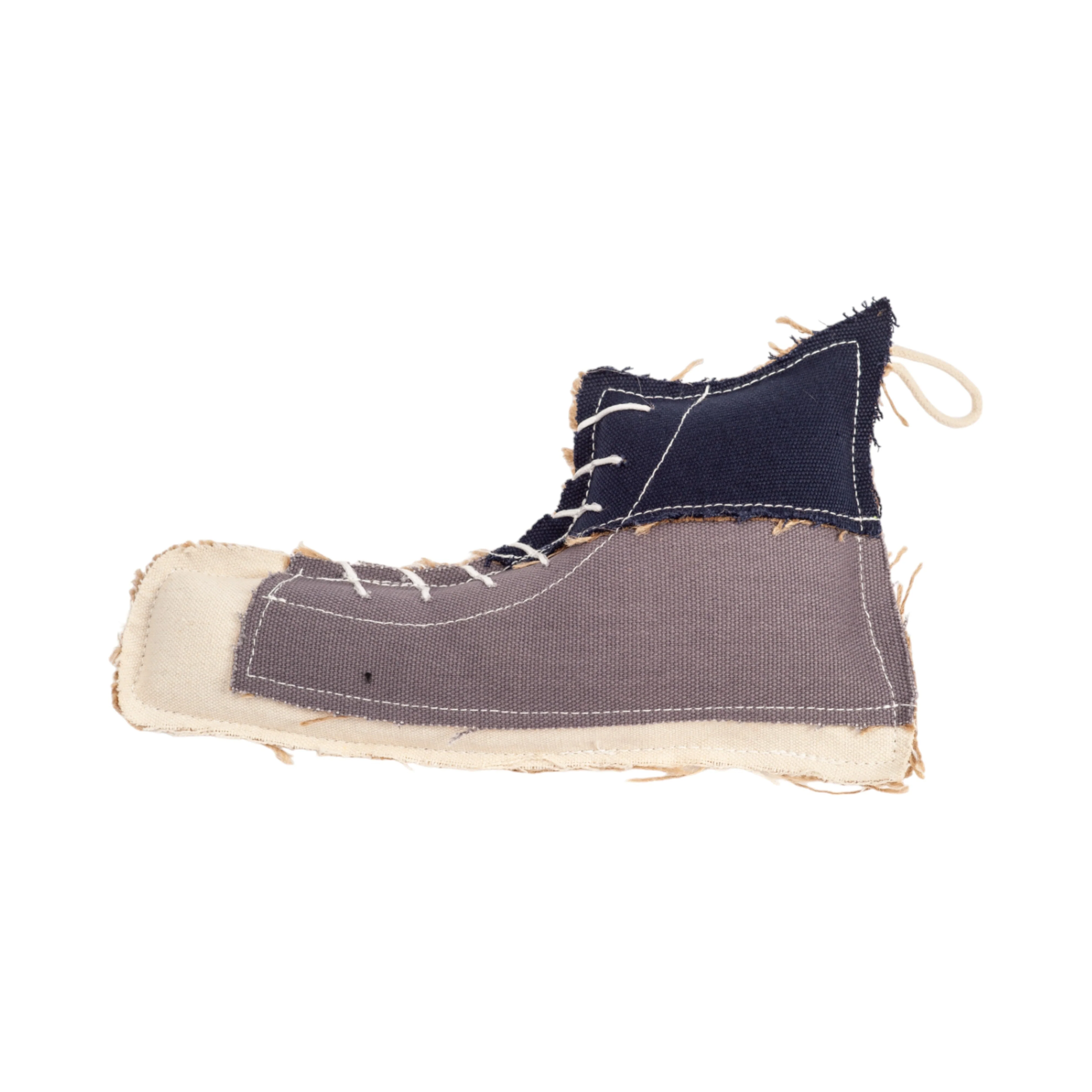 Country Living Canvas & Jute Shoe-Shaped Dog Chew Toy – Durable, Safe and Non-Toxic - Image 2