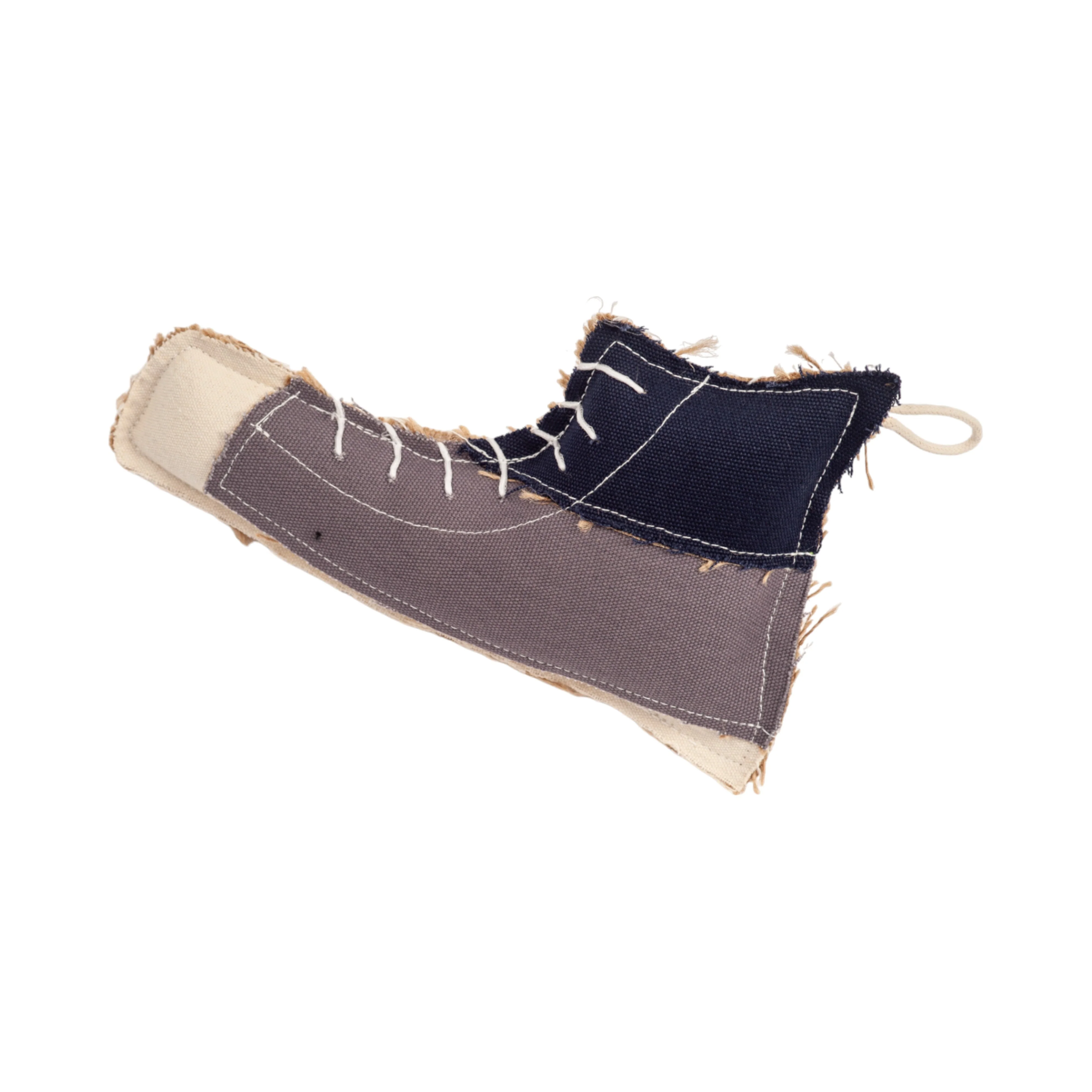 Country Living Canvas & Jute Shoe-Shaped Dog Chew Toy – Durable, Safe and Non-Toxic - Image 3