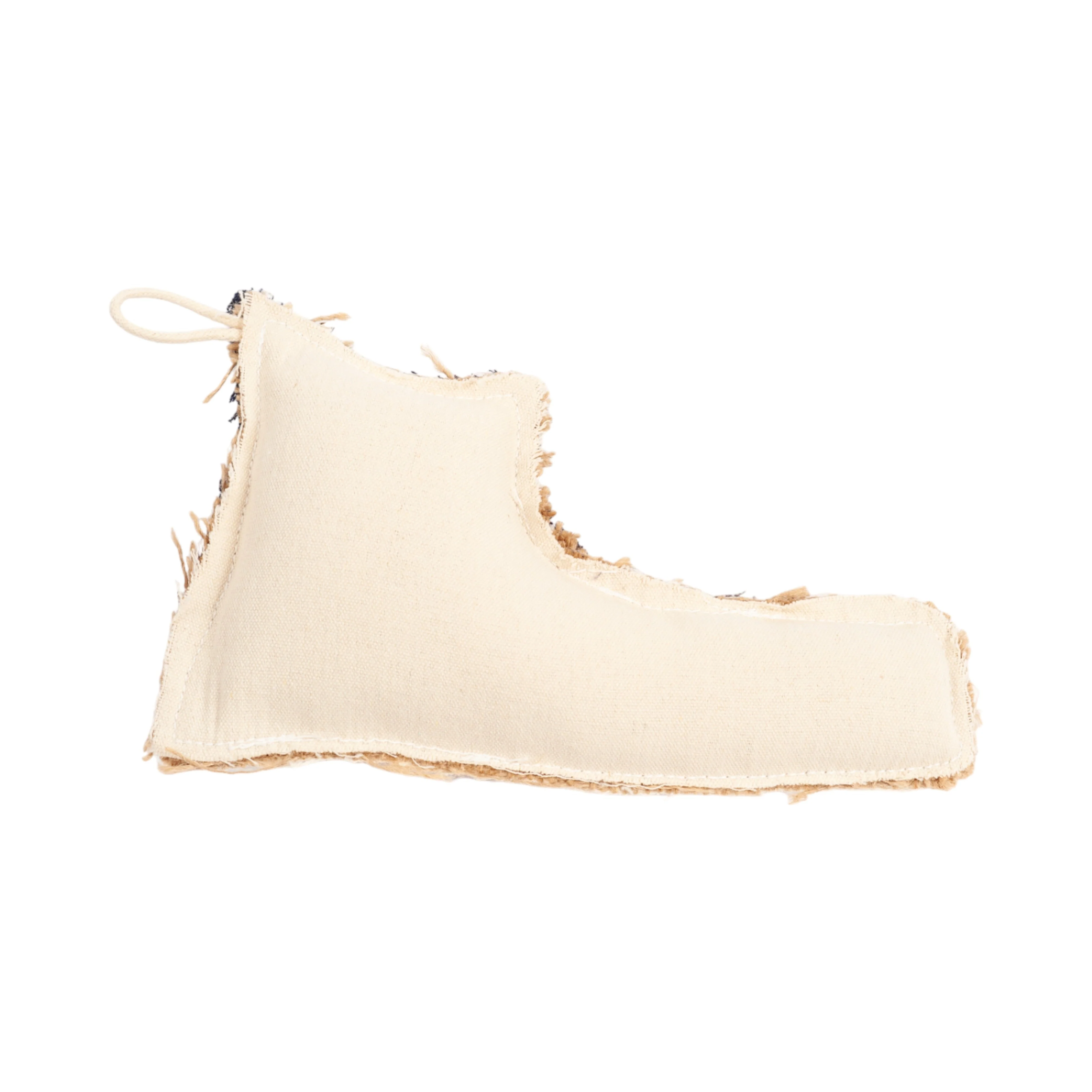 Country Living Canvas & Jute Shoe-Shaped Dog Chew Toy – Durable, Safe and Non-Toxic - Image 4